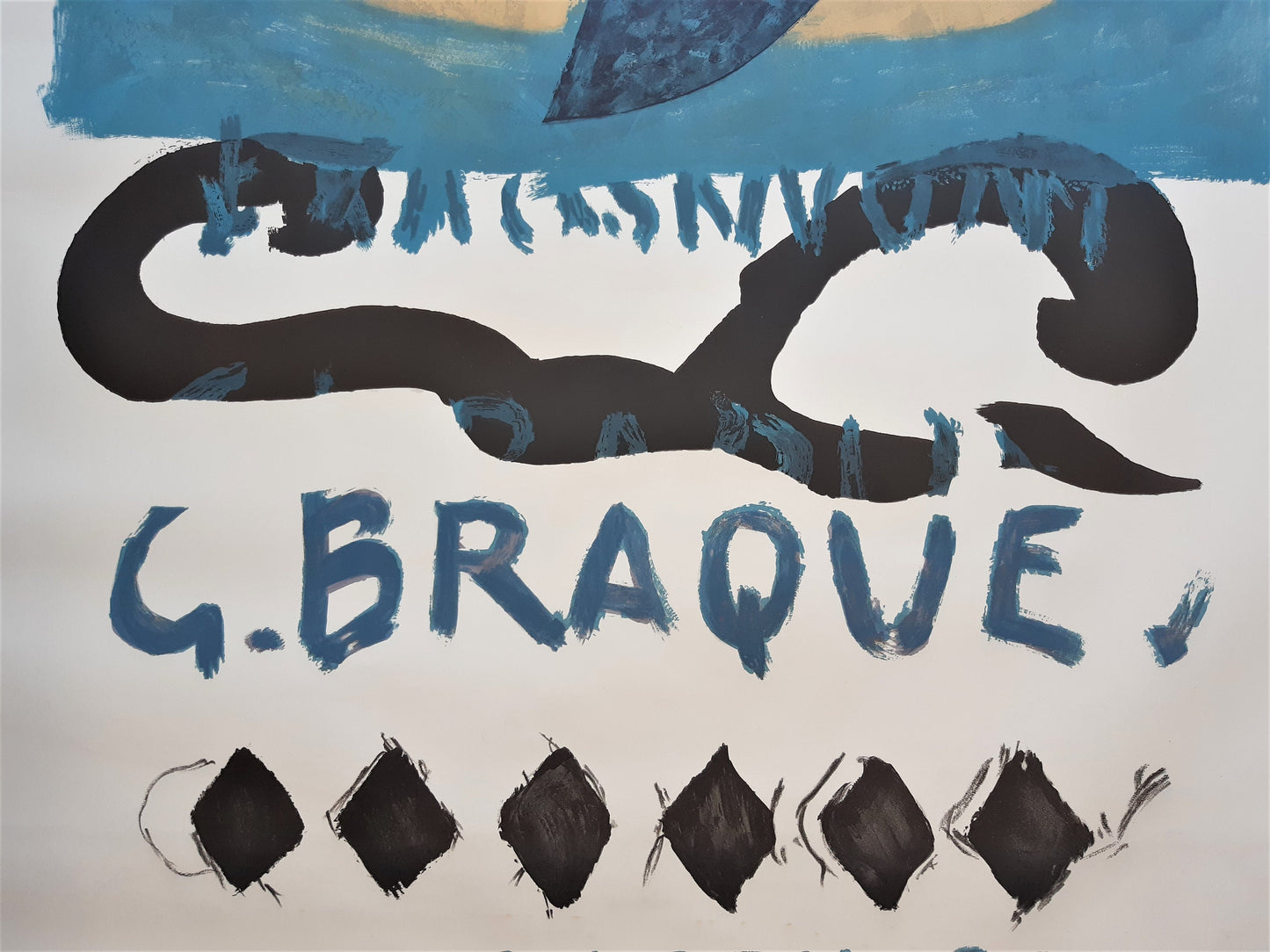 Georges Braque original art exhibition poster - 35.8"×50.0" (91×127cm)
