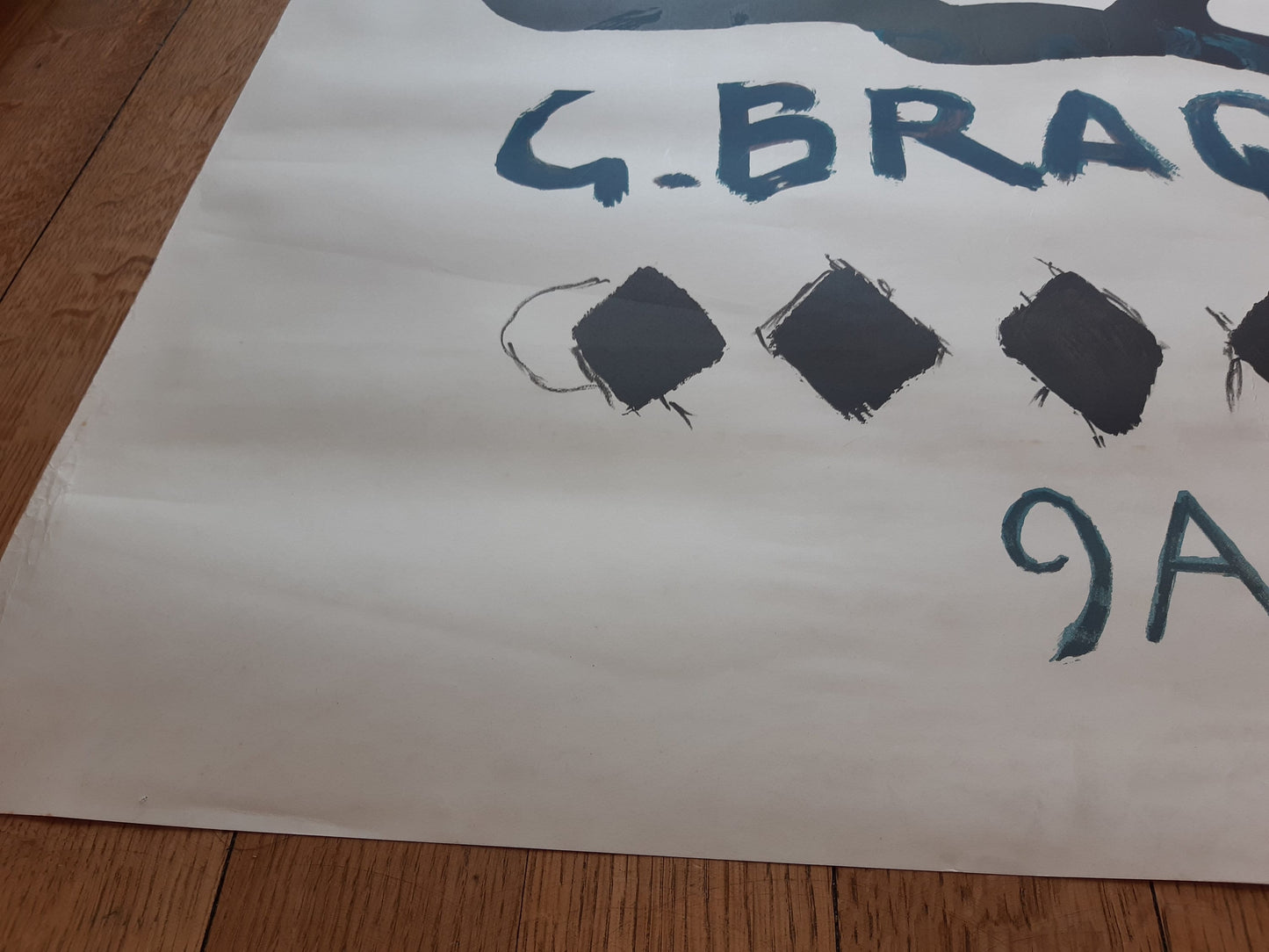 Georges Braque original art exhibition poster - 35.8"×50.0" (91×127cm)