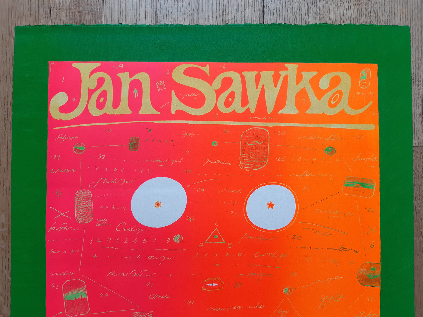 Jan Sawka original art poster signed - 25.0"×35.6" (63.5×90.5cm)