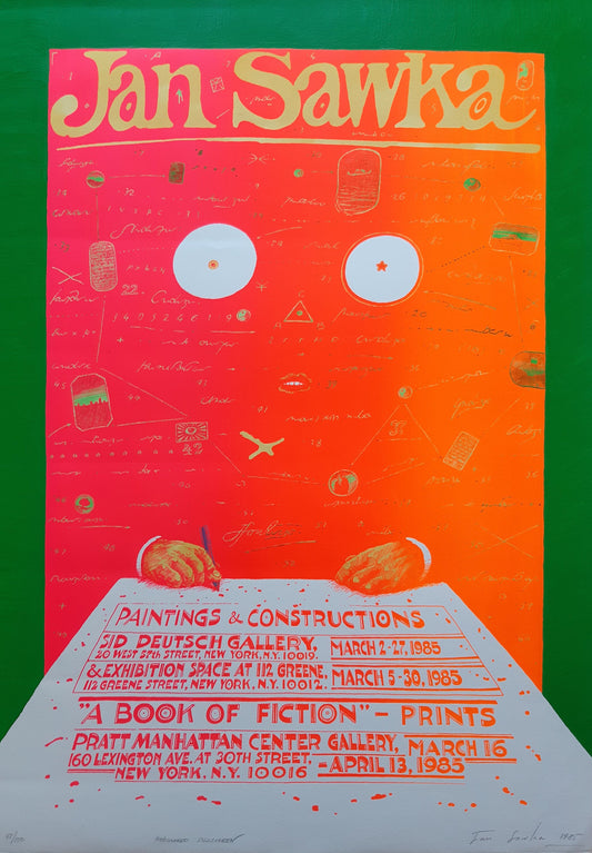 Jan Sawka original art poster signed - 25.0"×35.6" (63.5×90.5cm)