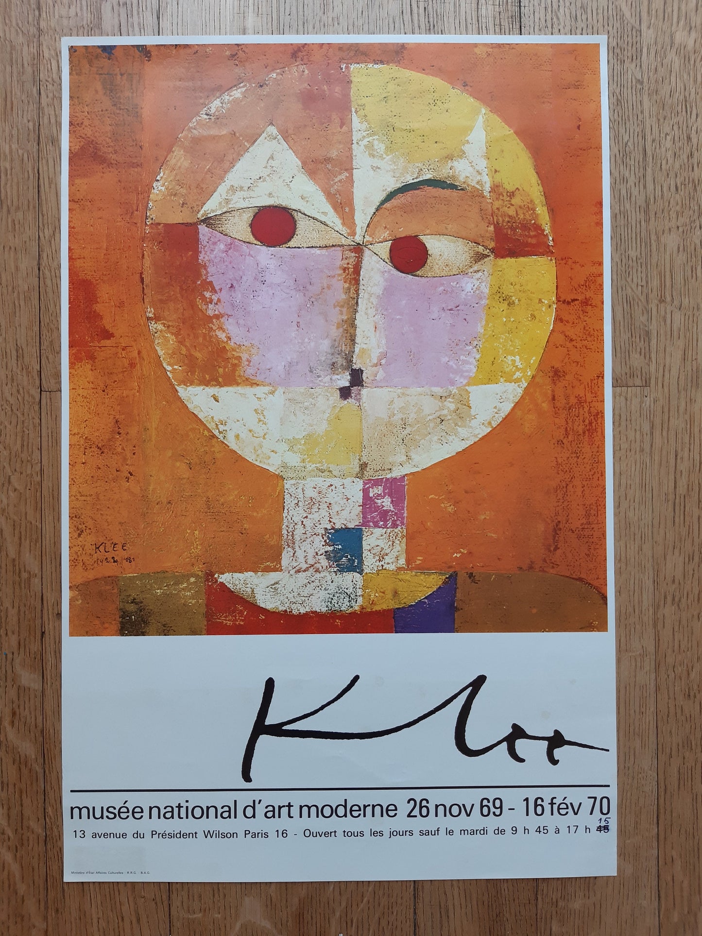 Paul Klee original art poster - 15.2"×23.2" (38.7×59cm)