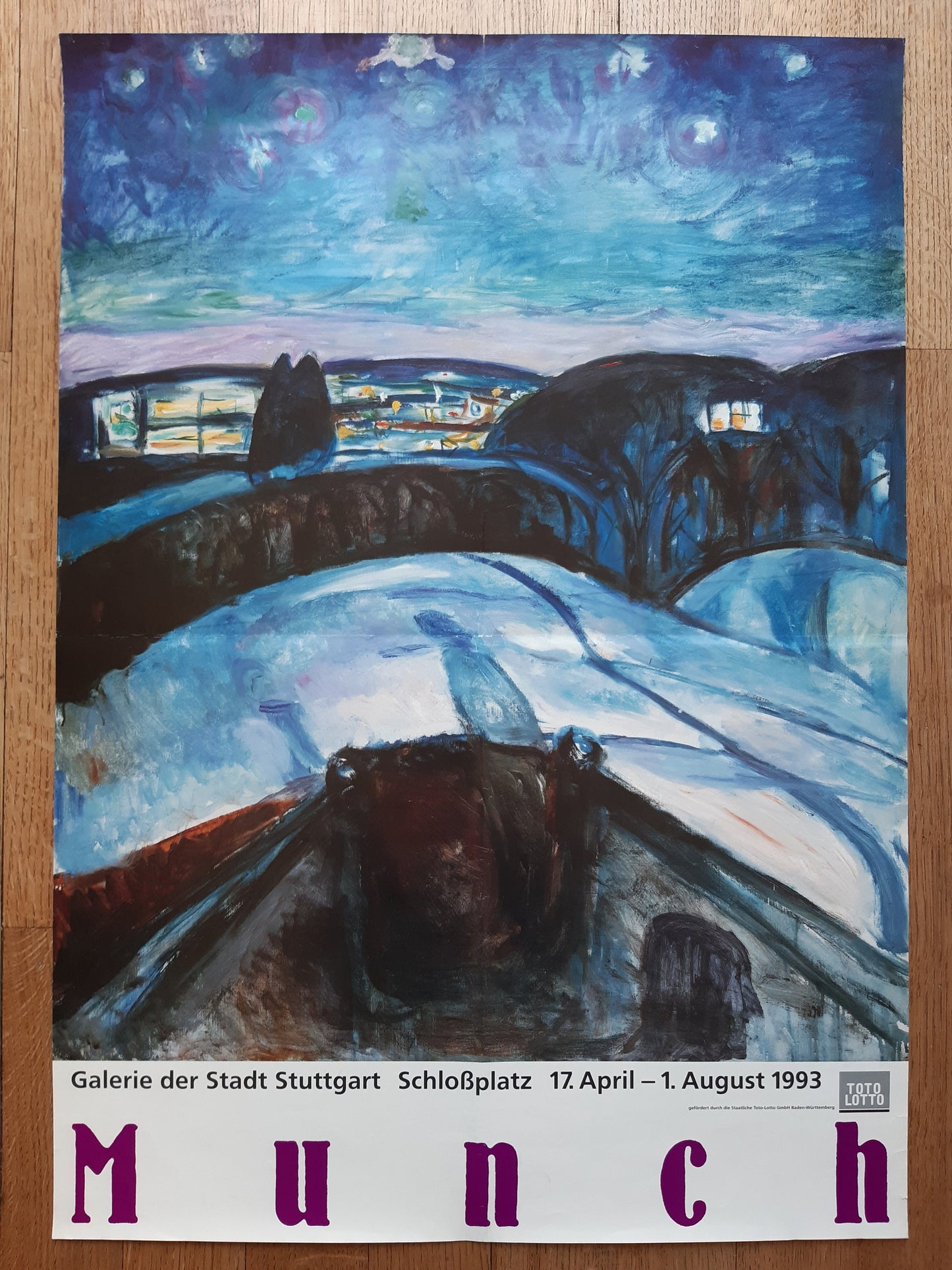 Edvard Munch original art poster folded - 23.4"×33.1" (59.4×84cm)