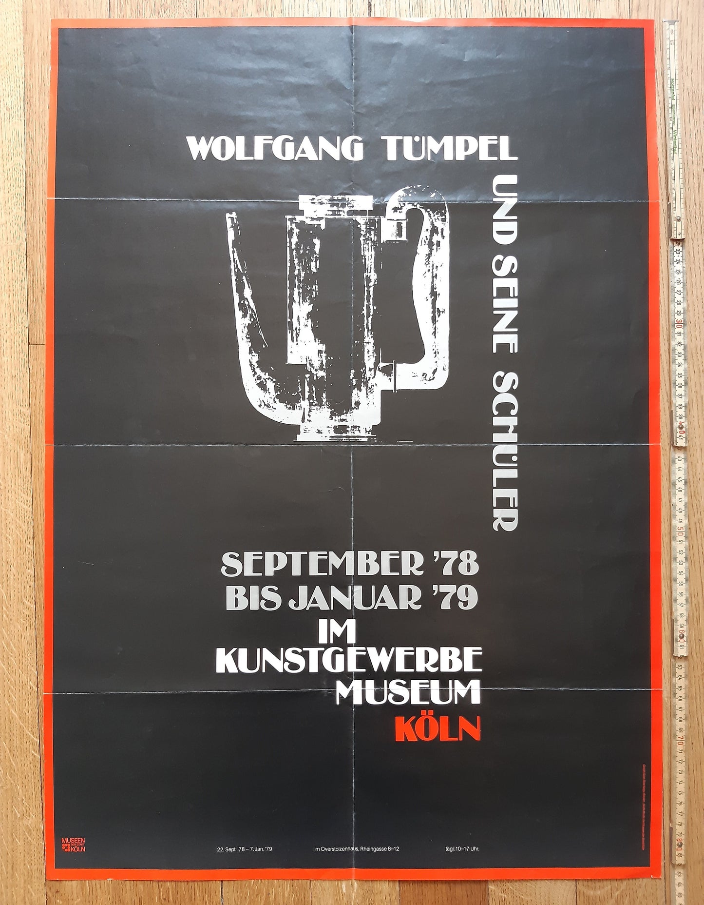 Wolfgang Tümpel art exhibition poster folded - 23.4"×33.1" (59.4×84cm)
