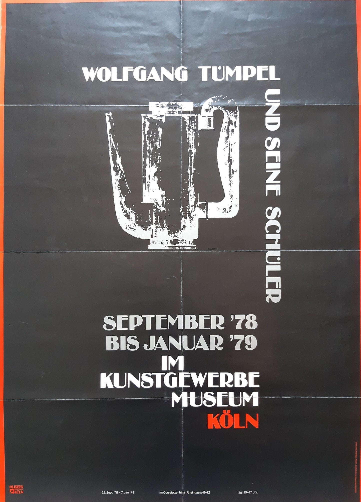 Wolfgang Tümpel art exhibition poster folded - 23.4"×33.1" (59.4×84cm)