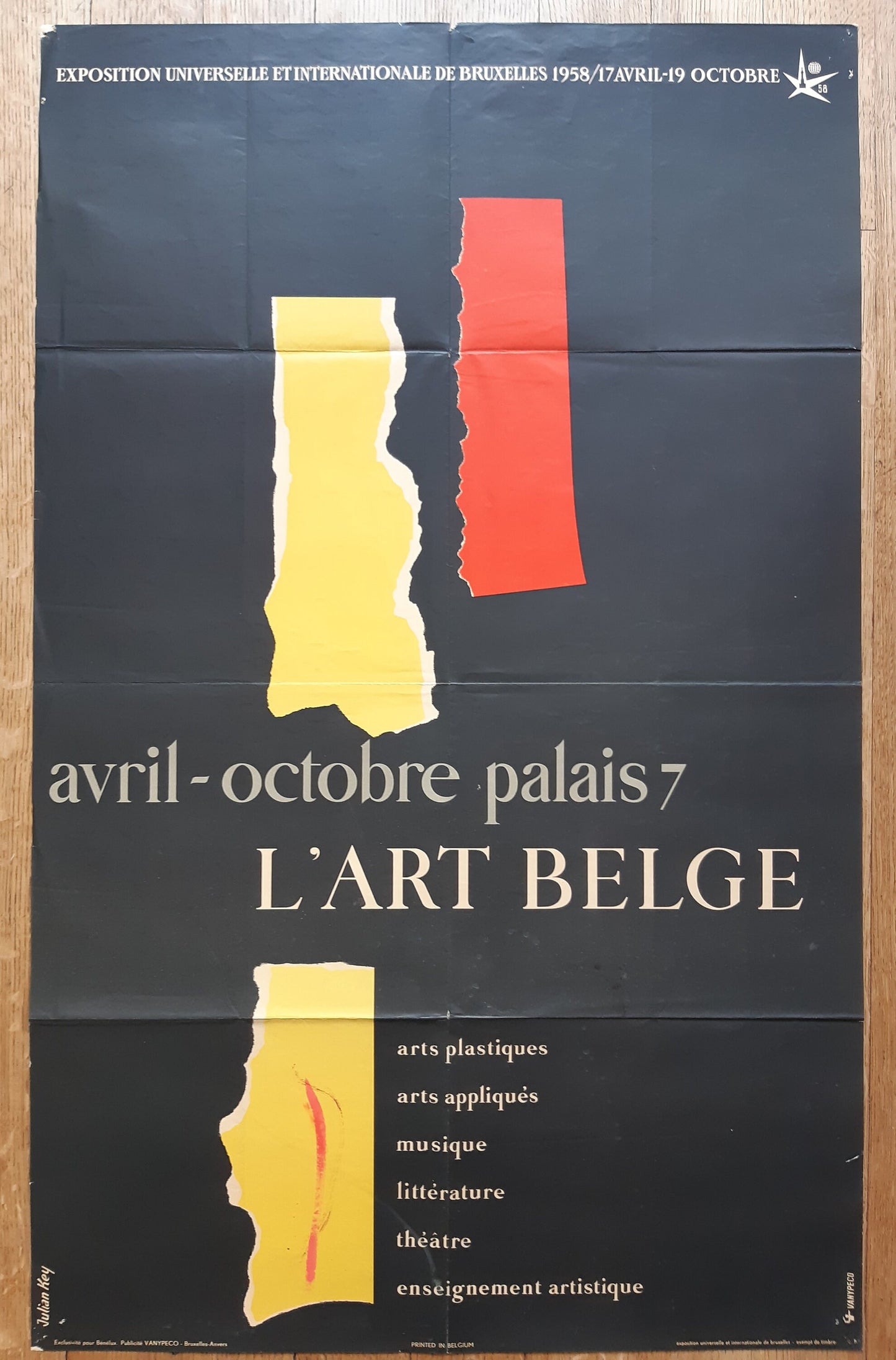 Julian Key art exhibition poster folded - 24.4"×39.2" (62×99.5cm)