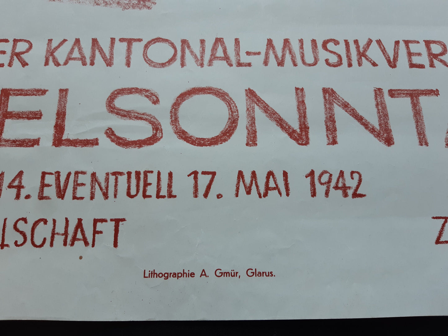 Swiss vintage culture music poster Glarus - 19.7"×27.2" (50×69cm)