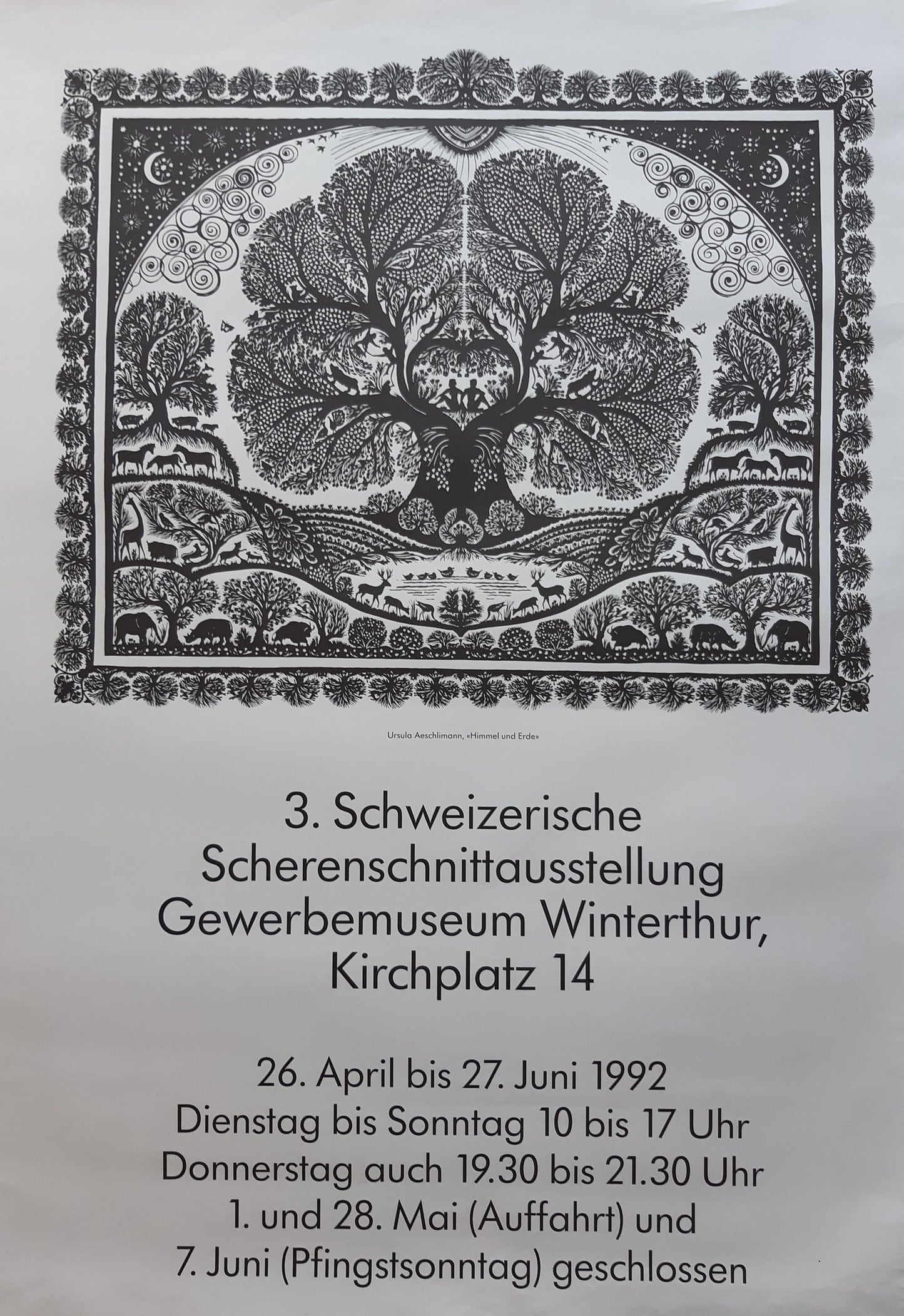 Papercut original art exhibition poster - 27.6"×39.4" (70×100cm)