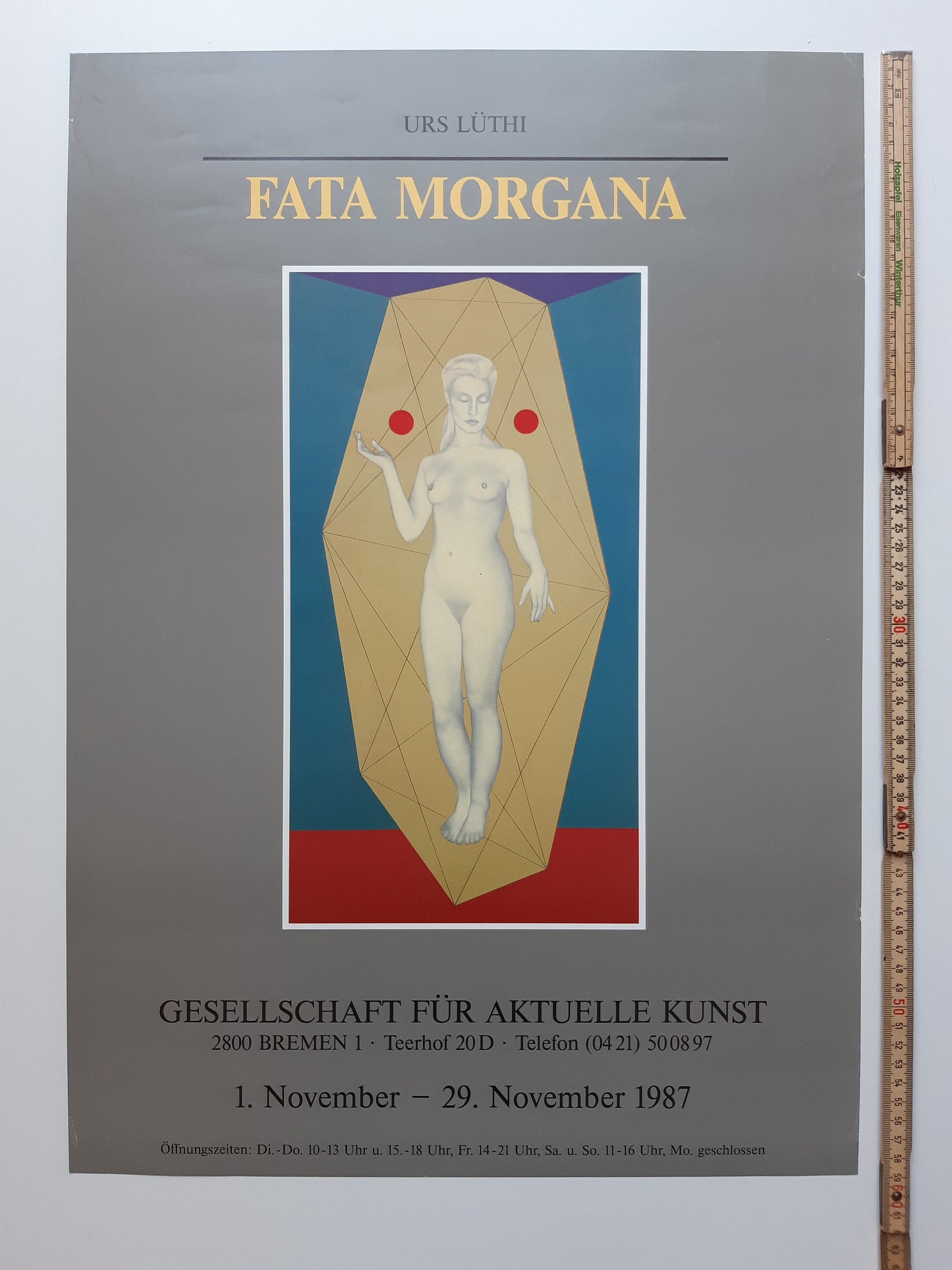 Urs Lüthi original art exhibition poster - 16.5"×23.2" (42×59cm)