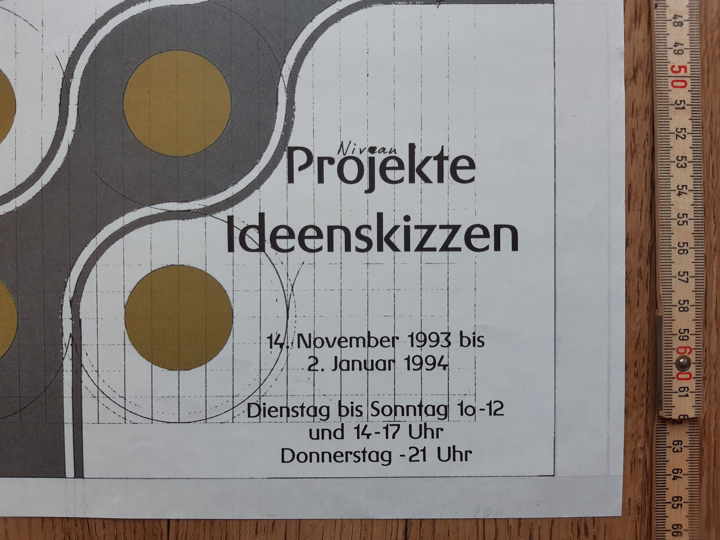 Karl Gerstner original art exhibition poster - 18.5"×26.0" (47×66cm)