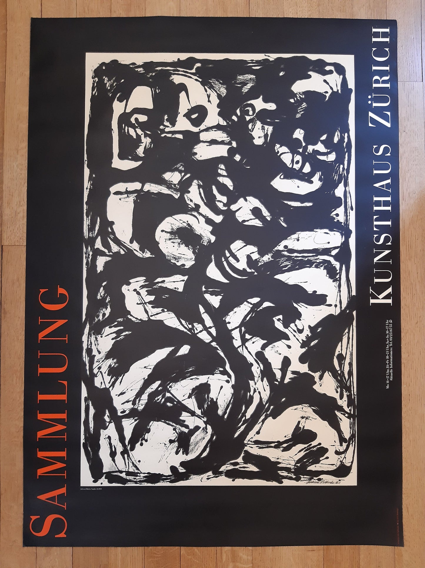 Jackson Pollock original art poster - 35.8"×50.0" (91×127cm)