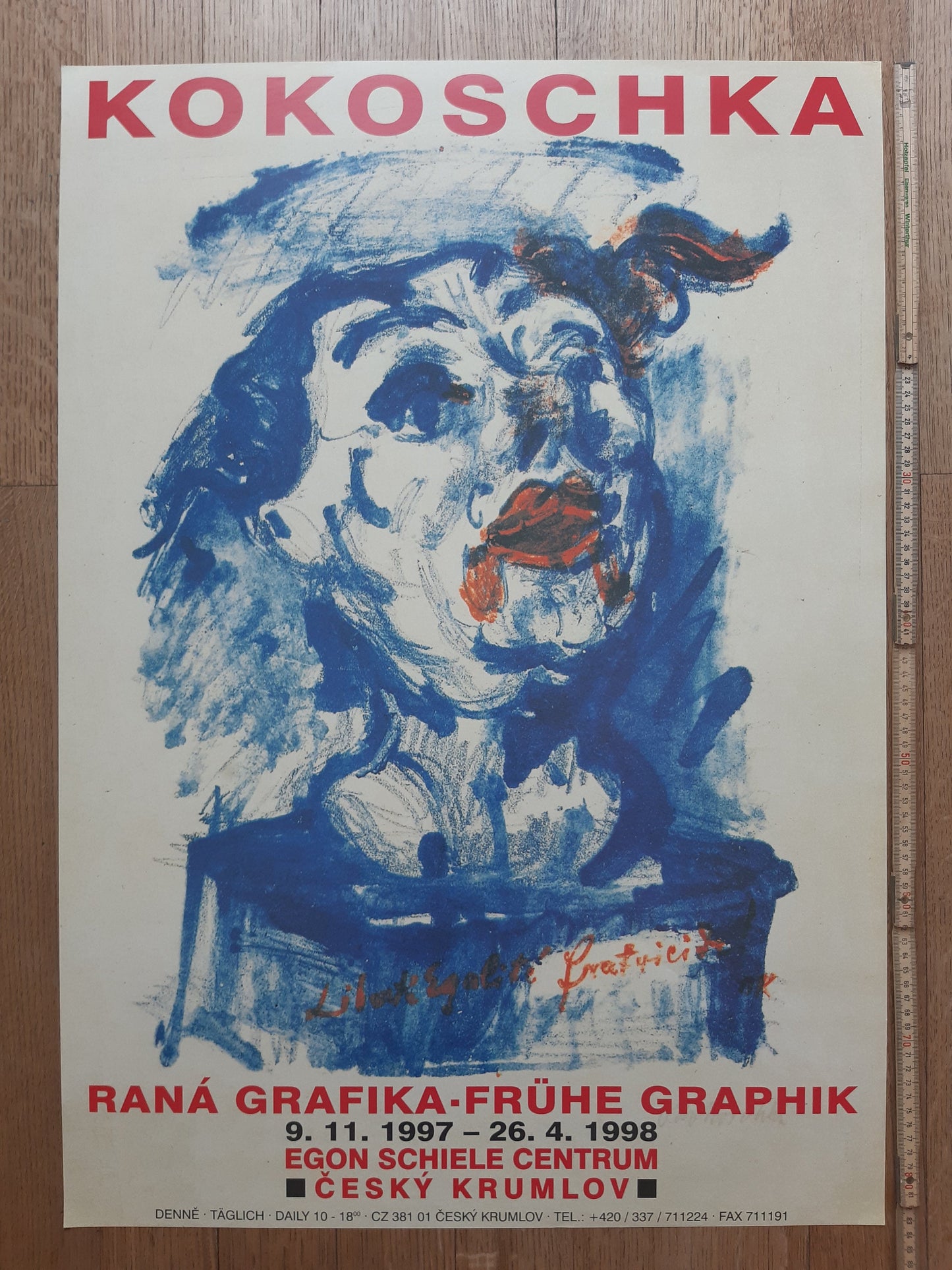 Oskar Kokoschka original art poster - 23.2"×33.1" (59×84cm)