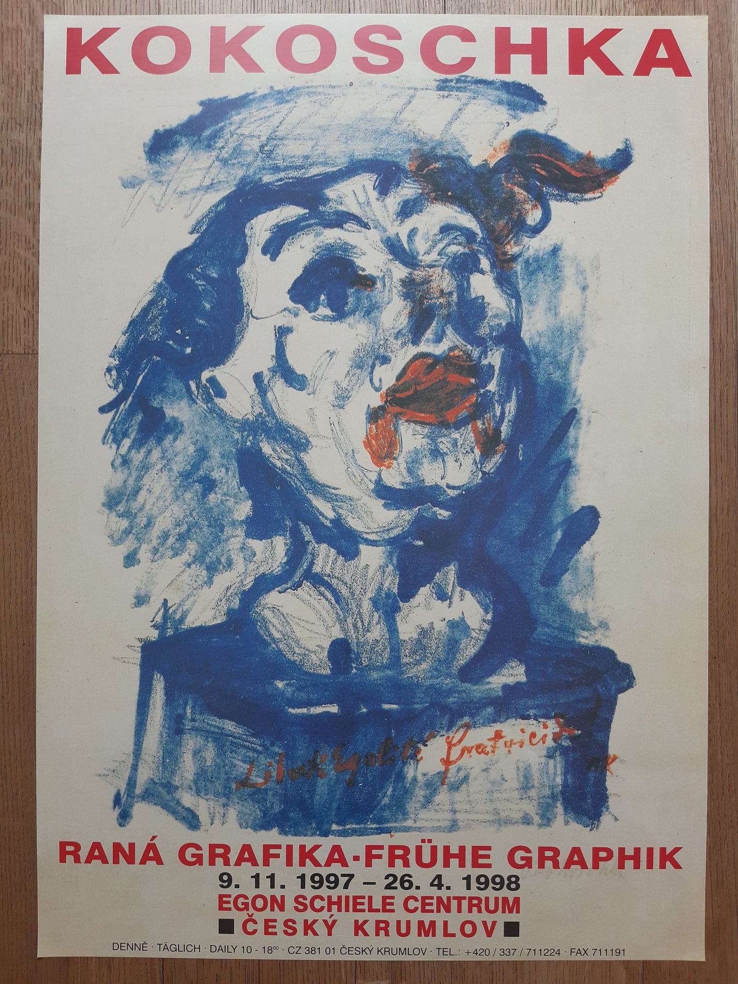 Oskar Kokoschka original art poster - 23.2"×33.1" (59×84cm)