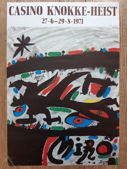 Miro original art exhibition mini-poster - 10.9"×16.1" (27.7×41cm)