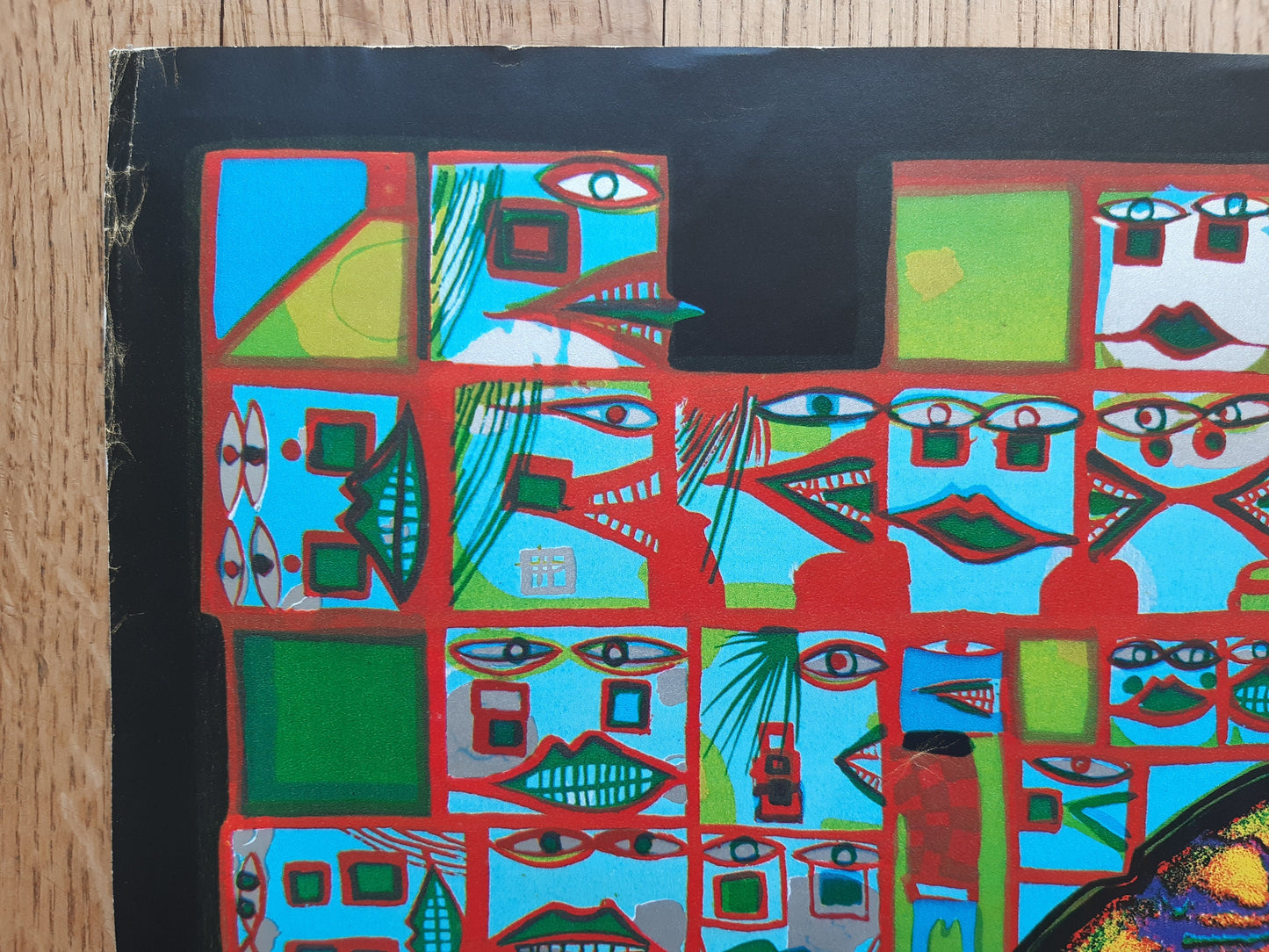 Hundertwasser original Olympic poster used - 25.2"×39.8" (64×101cm)