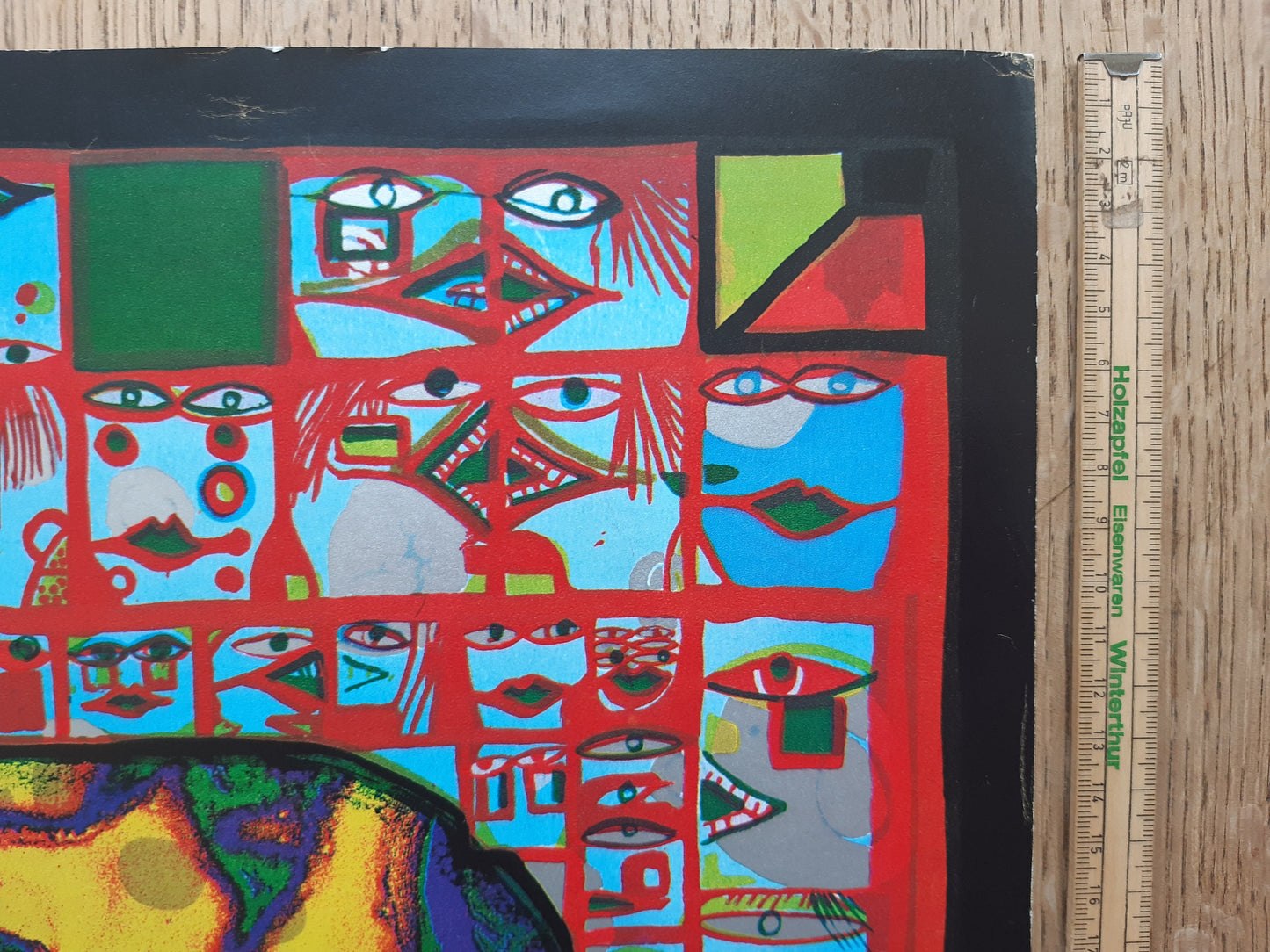 Hundertwasser original Olympic poster used - 25.2"×39.8" (64×101cm)