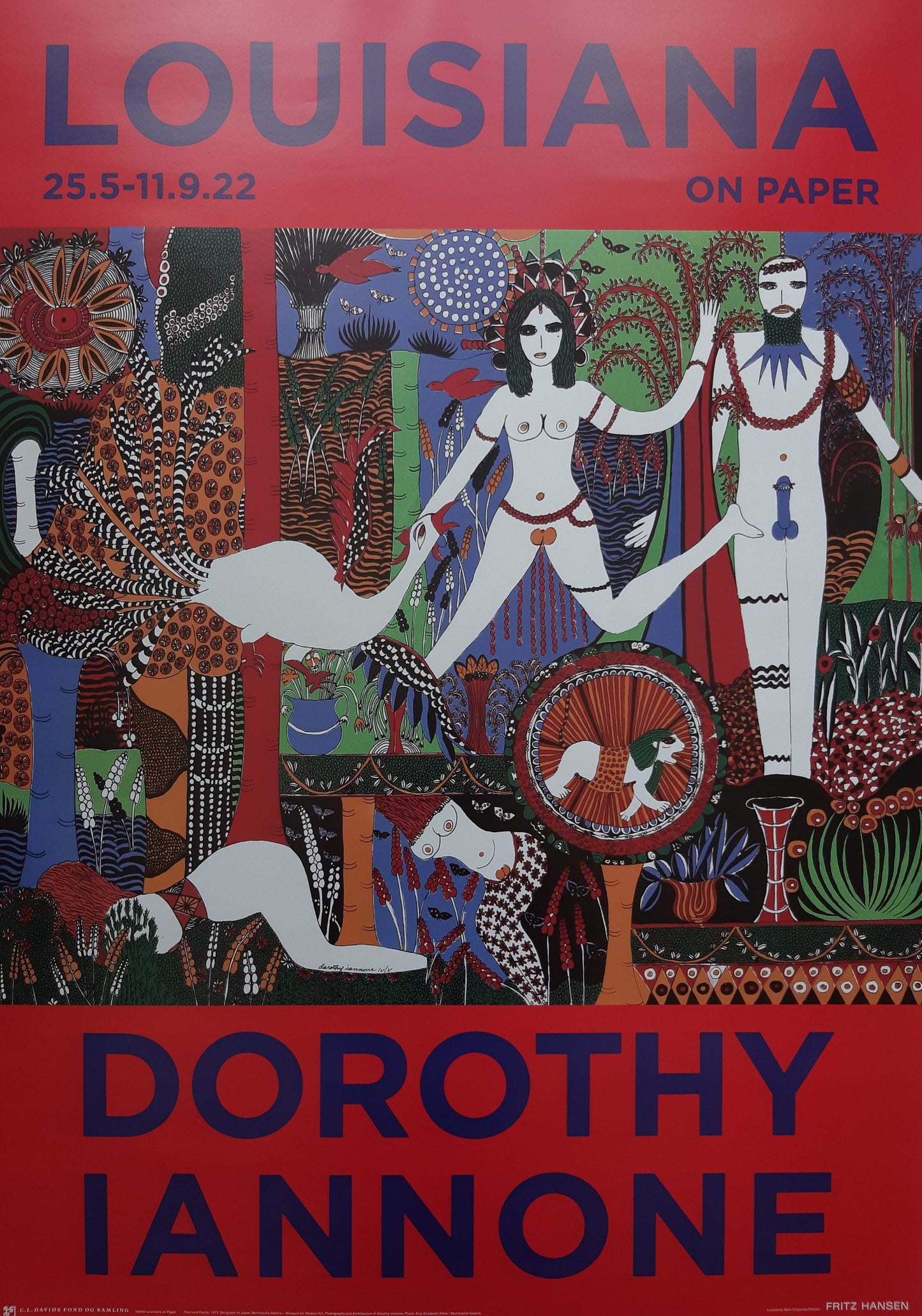 Dorothy Iannone art exhibition poster - 23.4"×33.1" (59.4×84cm)