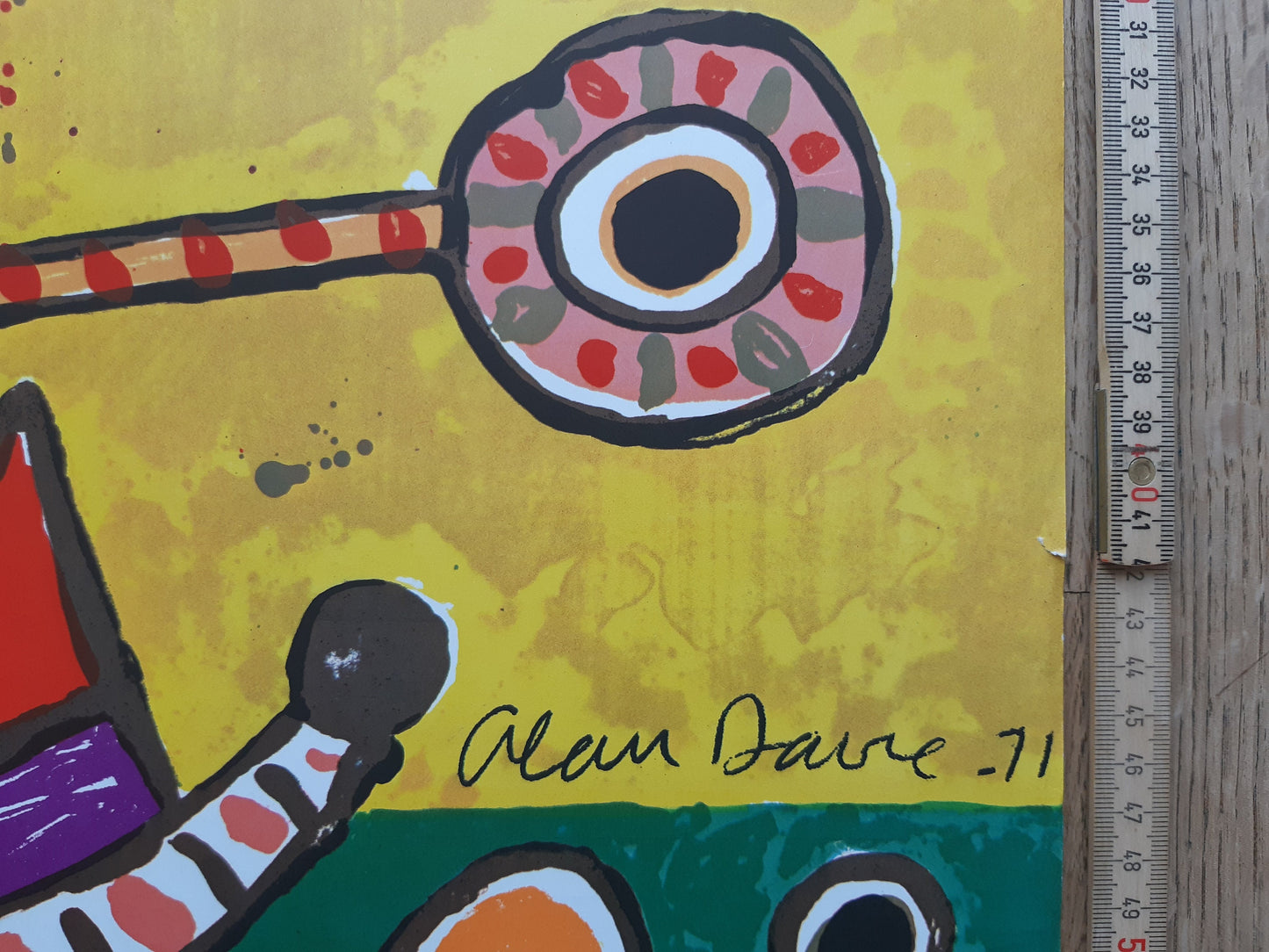 Alan Davie original Olympic poster - 25.2"×39.8" (64×101cm)