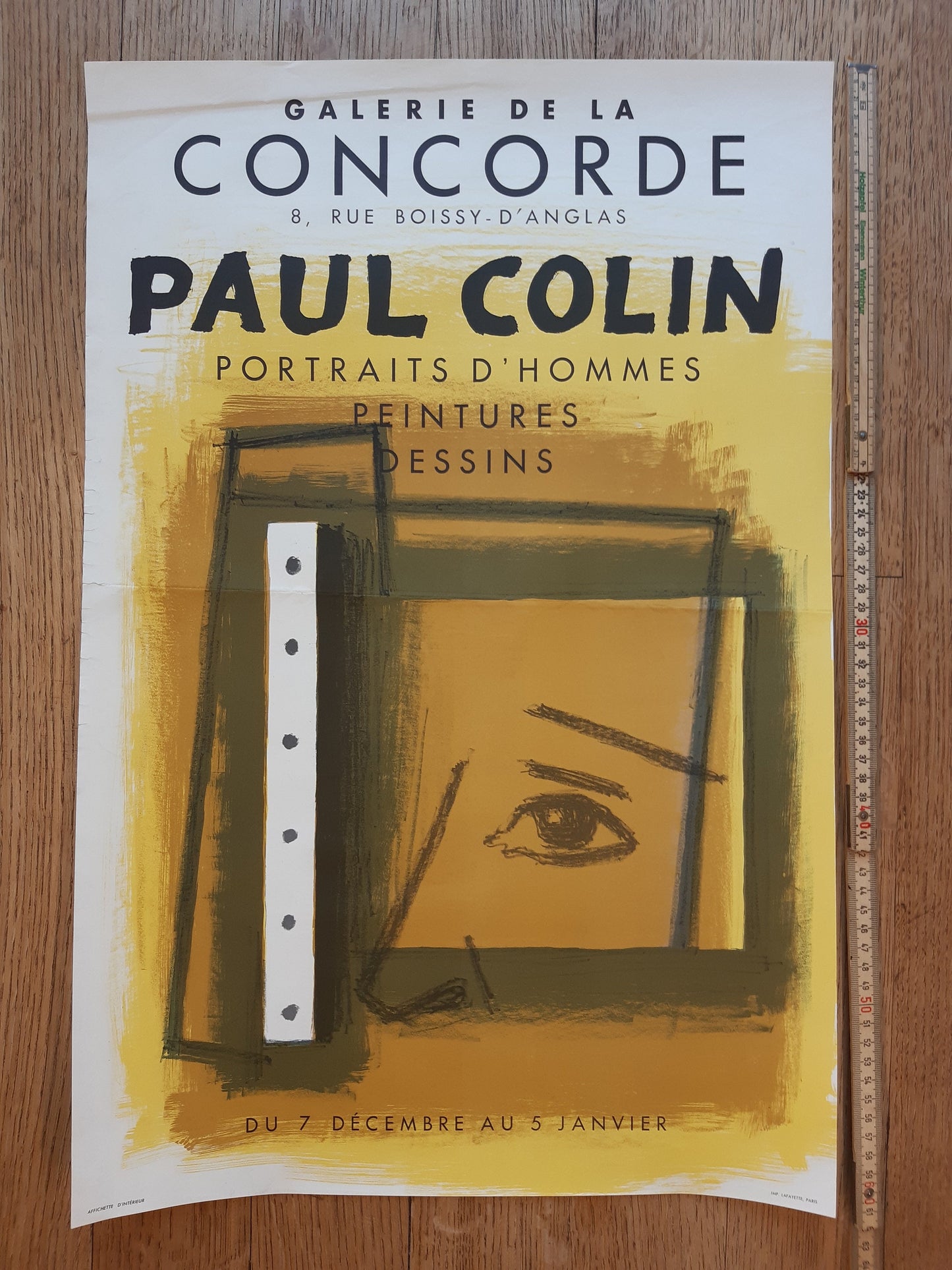 Paul Colin original art exhibition poster used - 15.7"×23.6" (40×60cm)