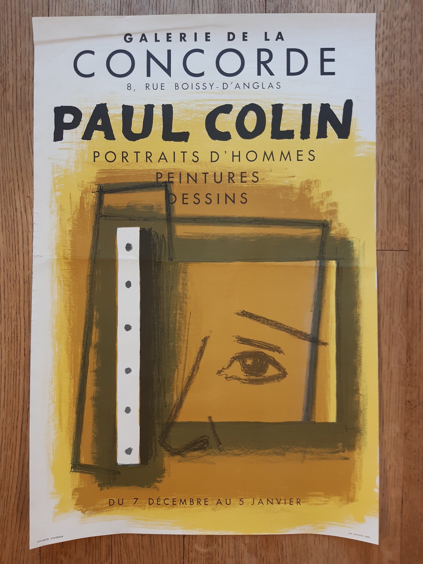 Paul Colin original art exhibition poster used - 15.7"×23.6" (40×60cm)