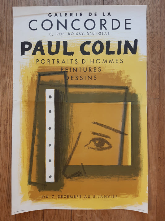 Paul Colin original art exhibition poster used - 15.7"×23.6" (40×60cm)