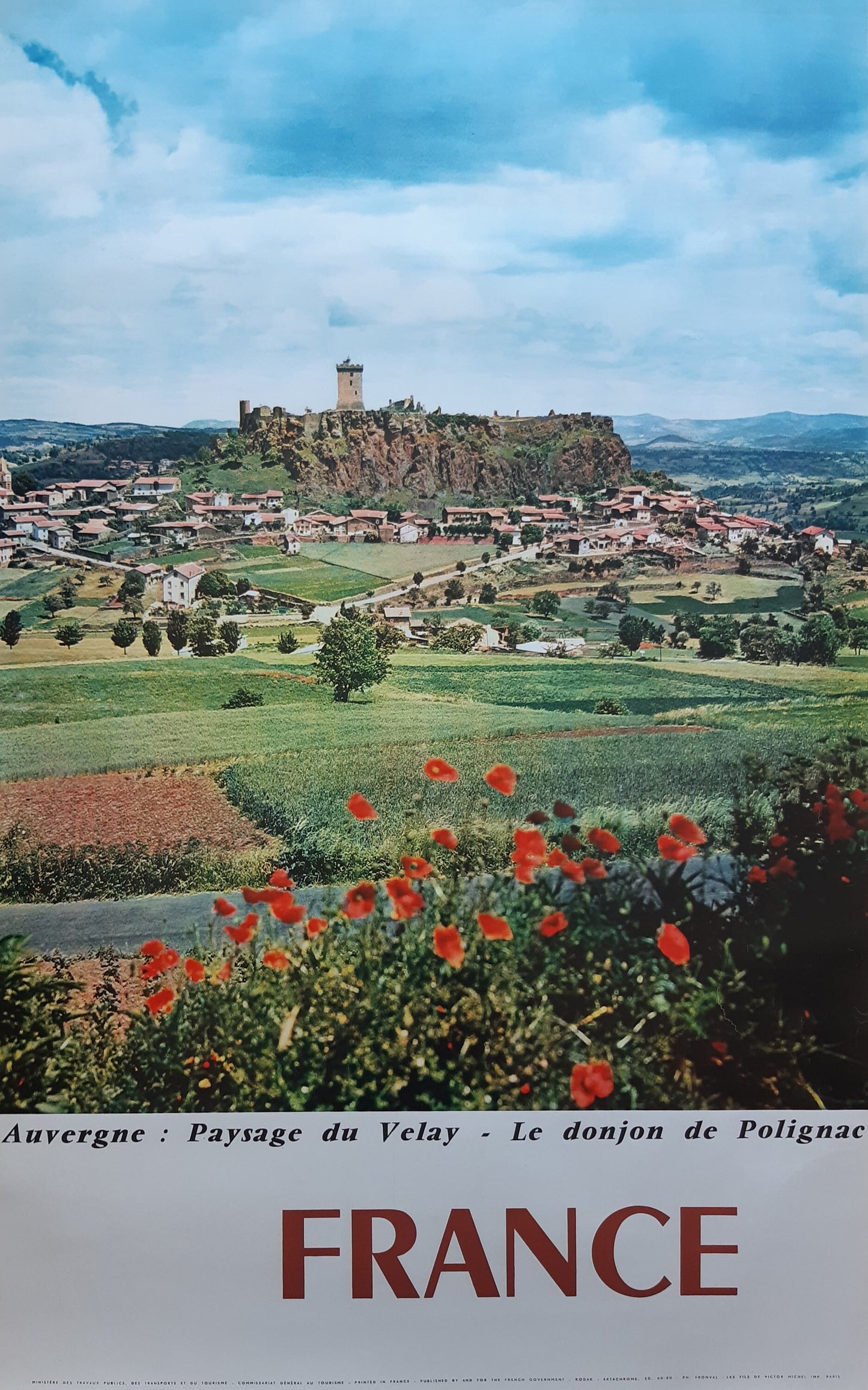 Original french vintage travel poster - 24.4"×39.0" (62×99cm)