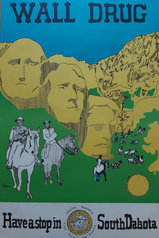 South Dakota vintage travel poster - 15.7"×23.7" (40×60.2cm)