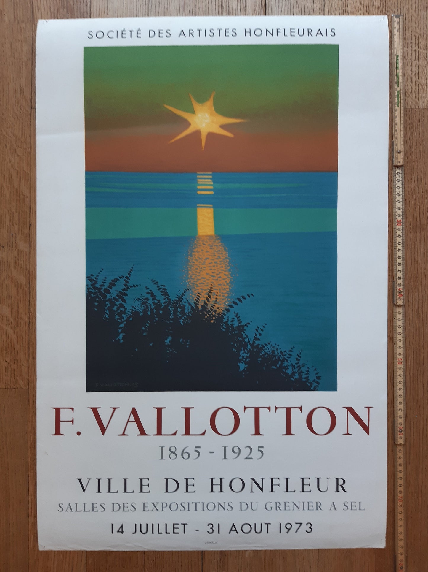 Felix Vallotton art exhibition poster used - 20.1"×30.5" (51×77.5cm)