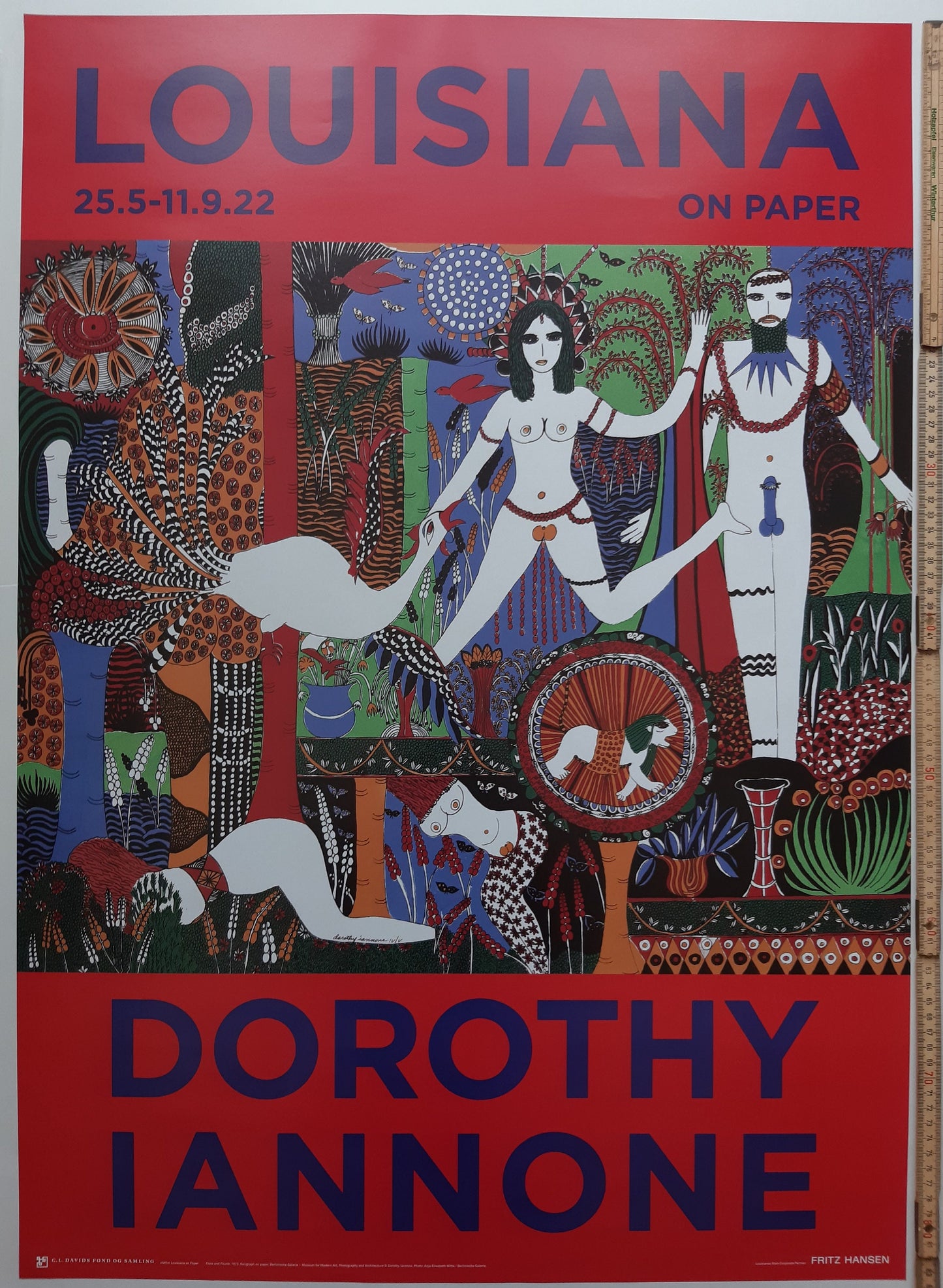Dorothy Iannone art exhibition poster - 23.4"×33.1" (59.4×84cm)