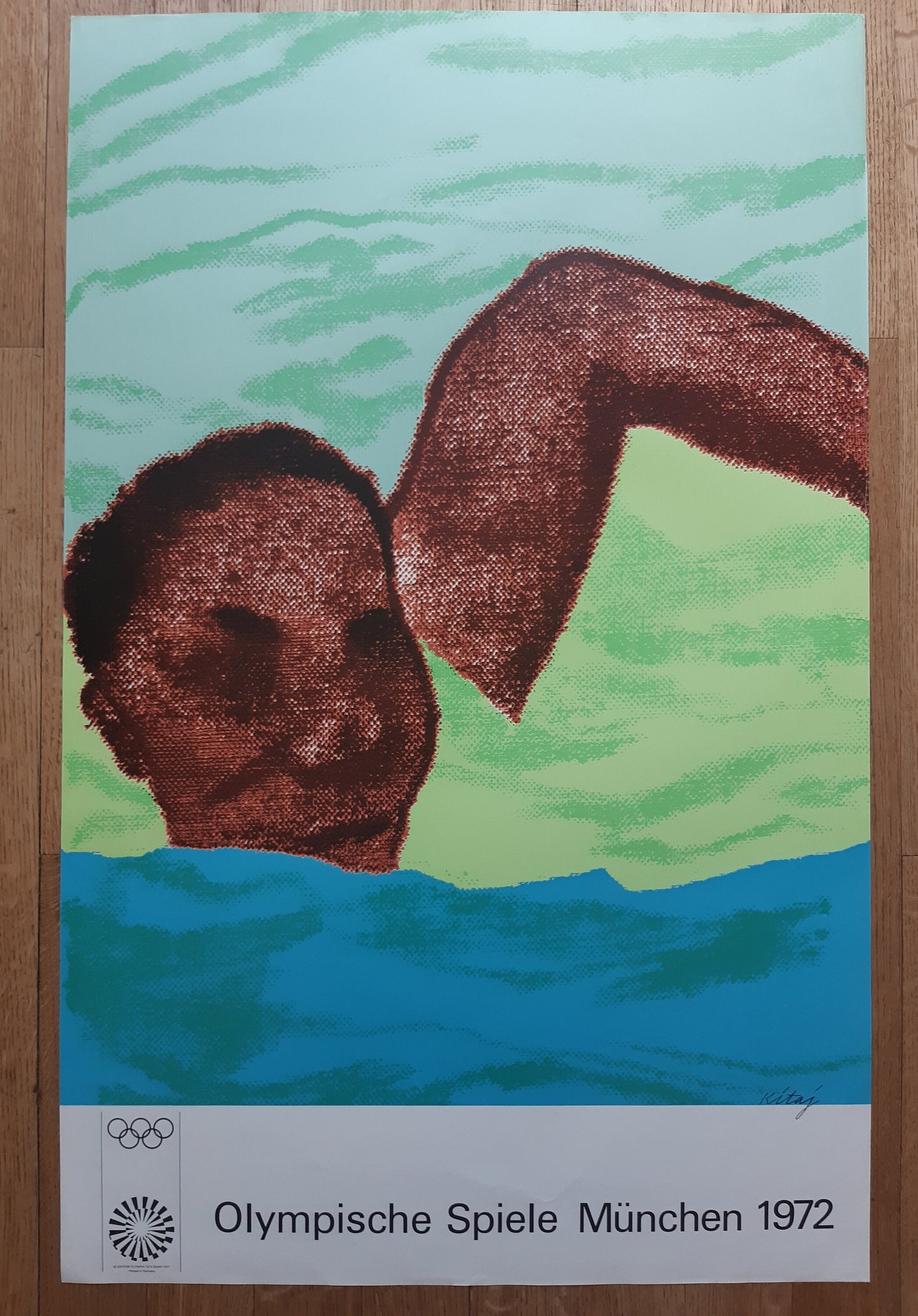 Kitaj original Olympic poster - 25.2"×39.8" (64×101cm)