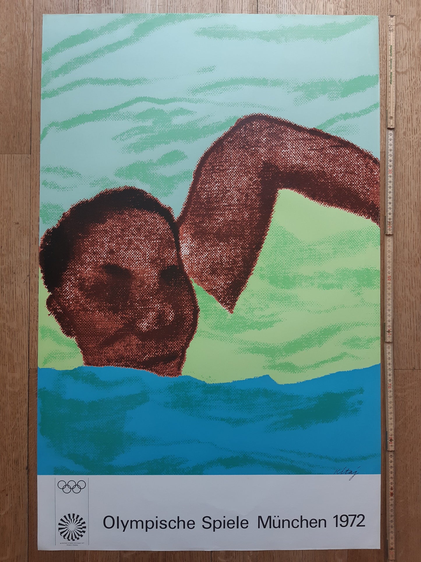 Kitaj original Olympic poster - 25.2"×39.8" (64×101cm)