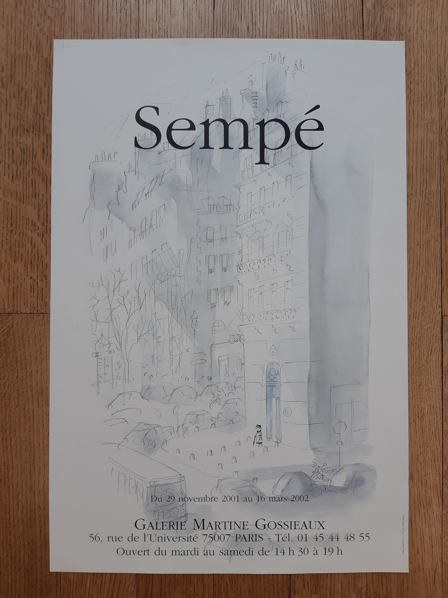 Sempé original exhibition poster - 15.7"×23.6" (40×60cm)