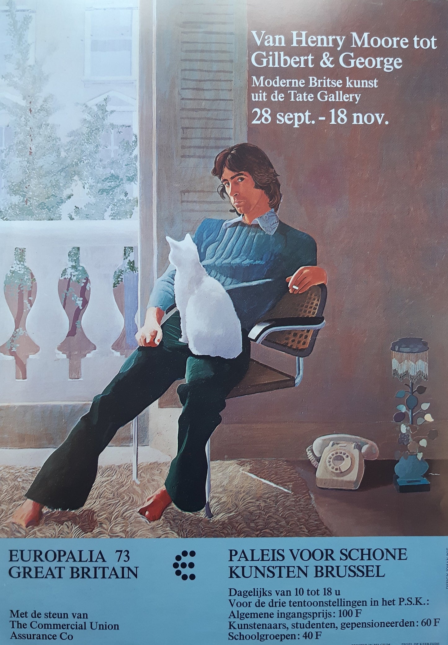 David Hockney original art poster - 12.4"×17.7" (31.5×45cm)