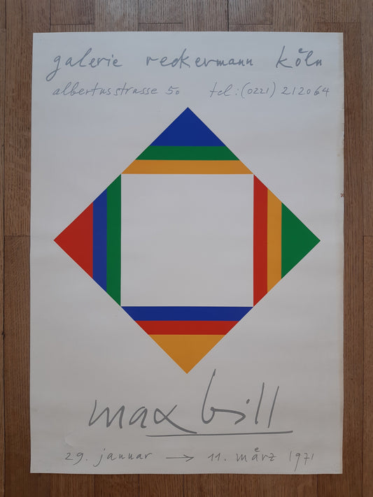Max Bill original poster used - 23.4"×33.3" (59.5×84.5cm)