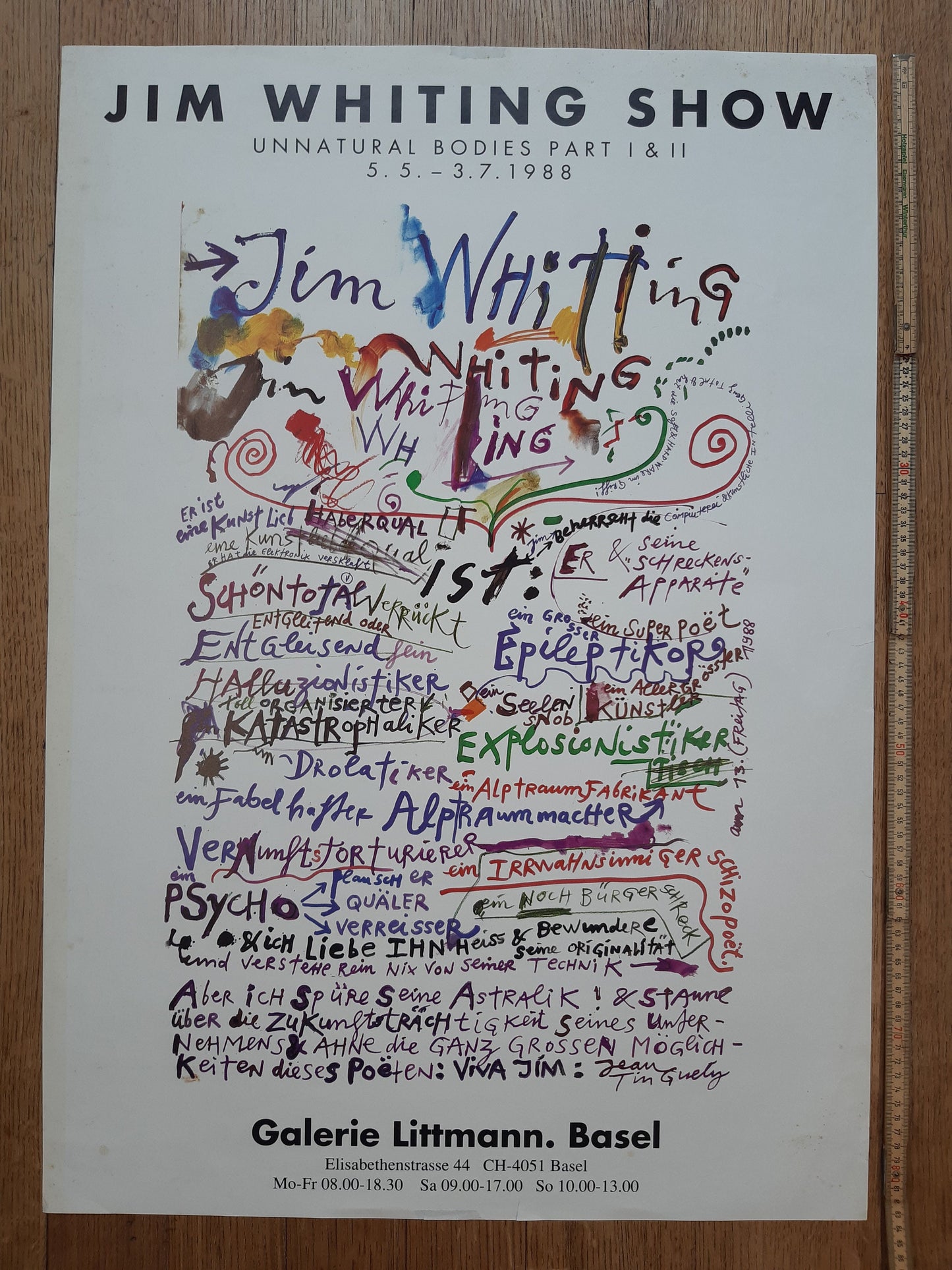 Jim Whithing art exhibition poster Tinguely - 23.4"×33.1" (59.4×84cm)