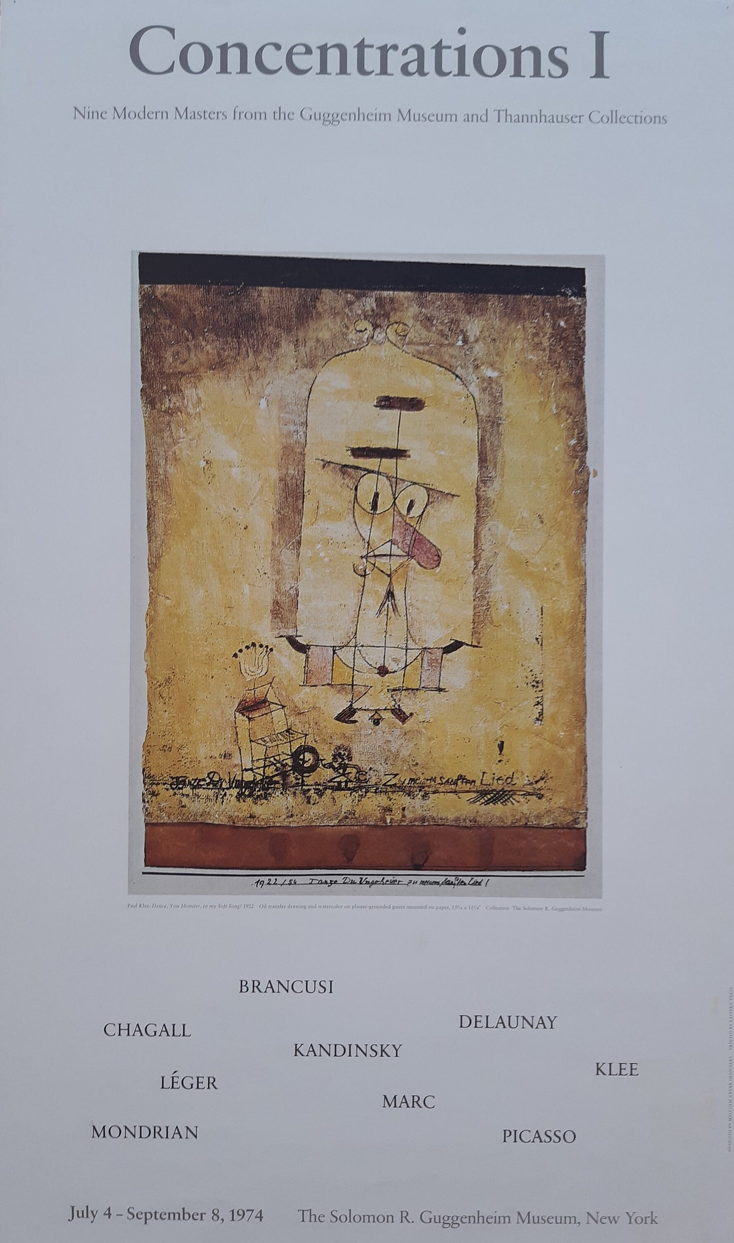 Paul Klee original art poster - 16.3"×27.8" (41.5×70.5cm)