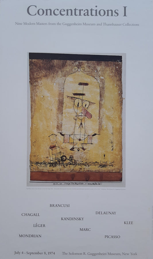 Paul Klee original art poster - 16.3"×27.8" (41.5×70.5cm)