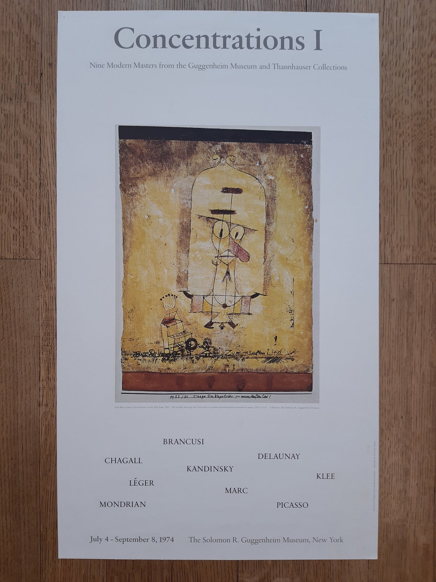 Paul Klee original art poster - 16.3"×27.8" (41.5×70.5cm)