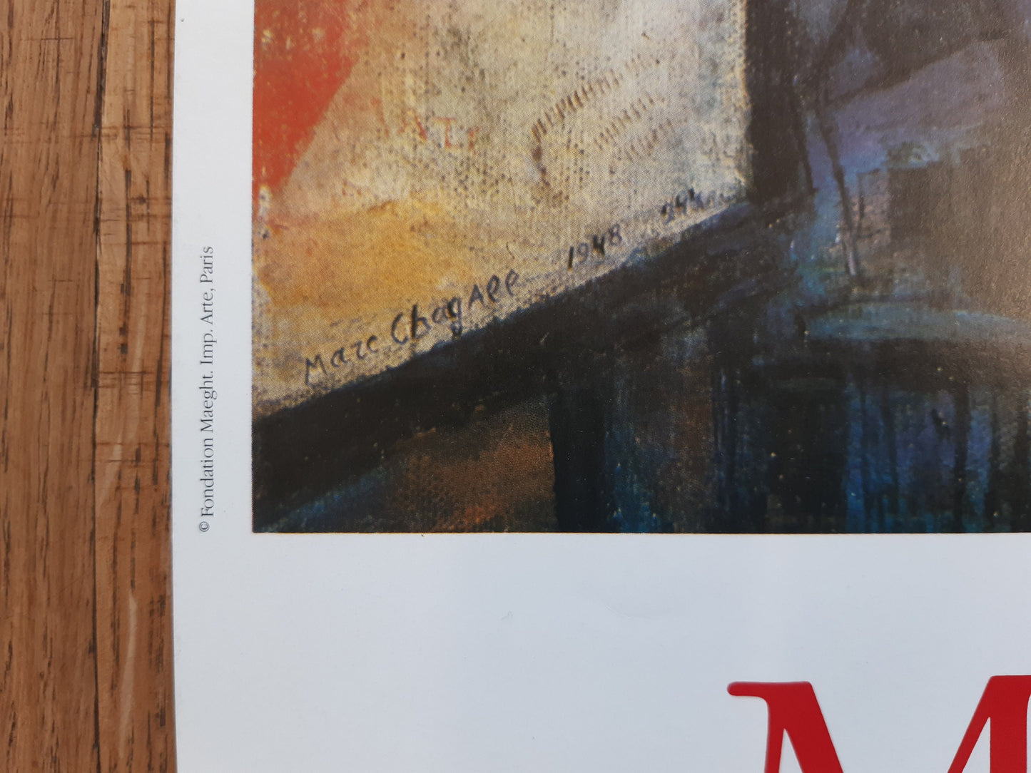 Marc Chagall original art poster - 20.9"×28.0" (53×71cm)