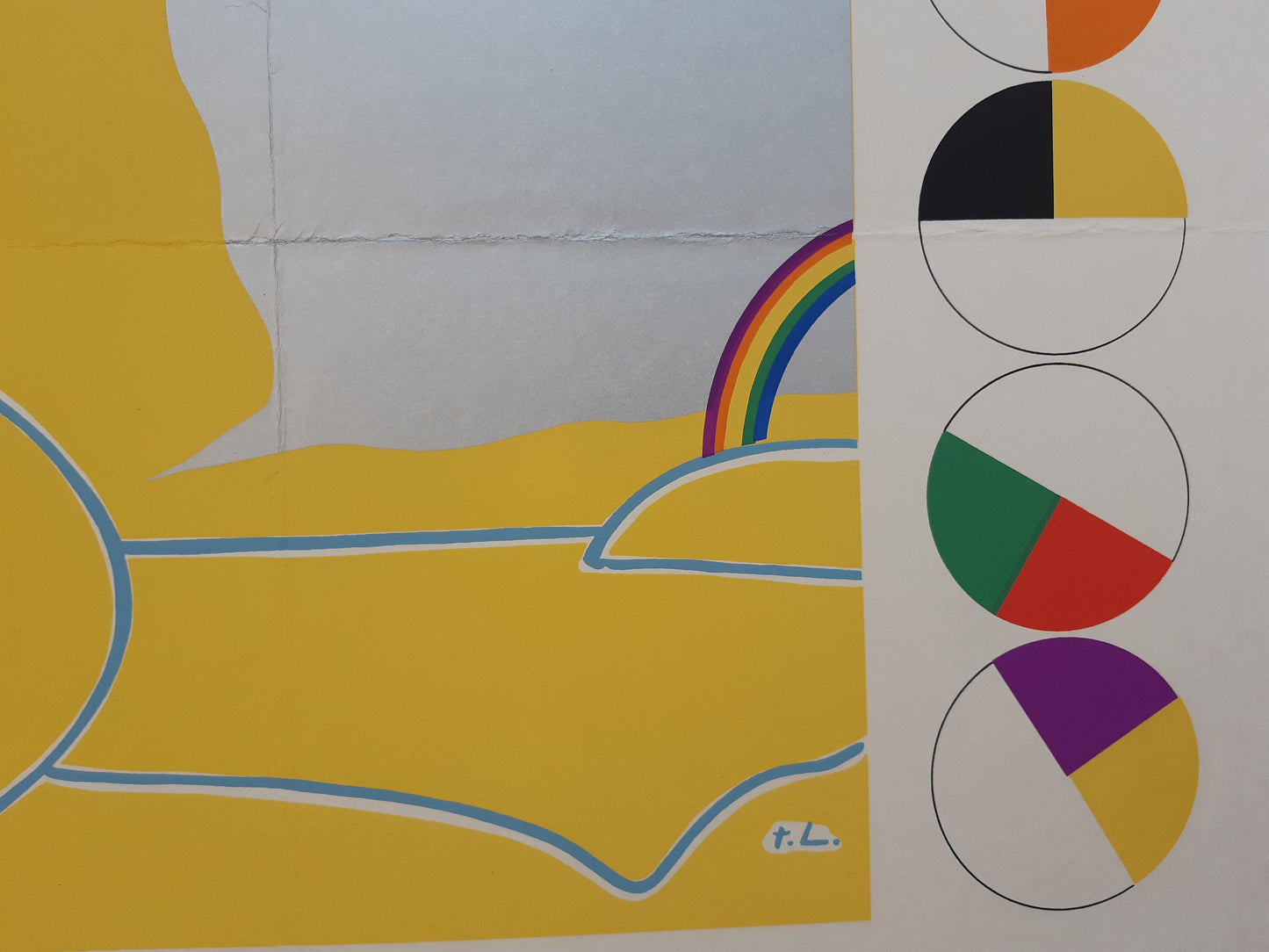 Heinrich Te Laake art exhibition poster folded - 23.4"×32.9" (59.5×83.5cm)