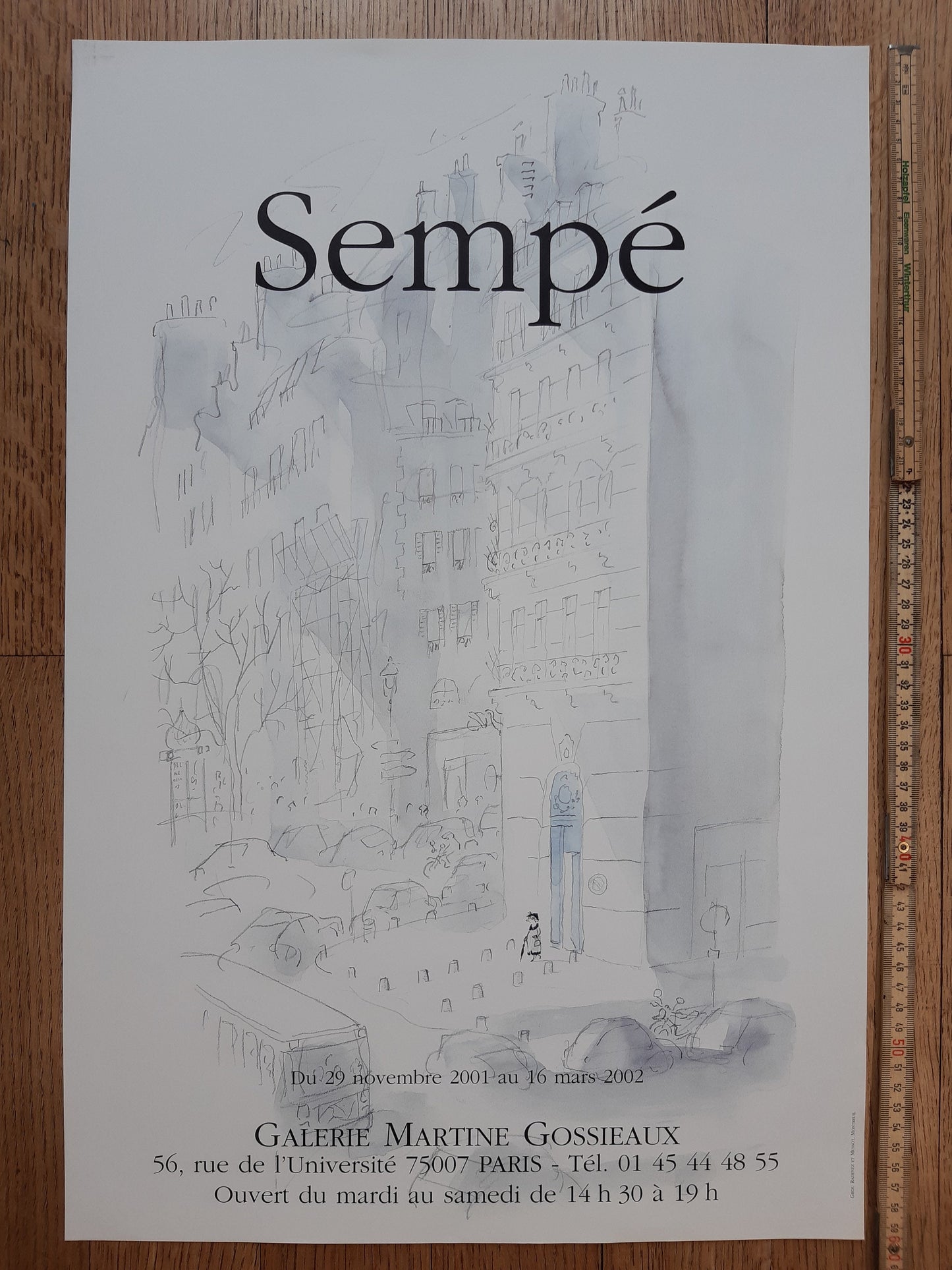 Sempé original exhibition poster - 15.7"×23.6" (40×60cm)