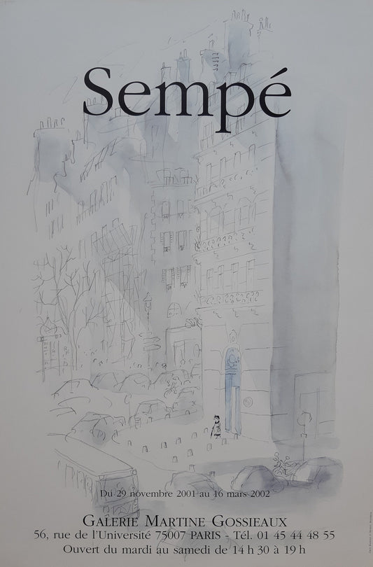 Sempé original exhibition poster - 15.7"×23.6" (40×60cm)