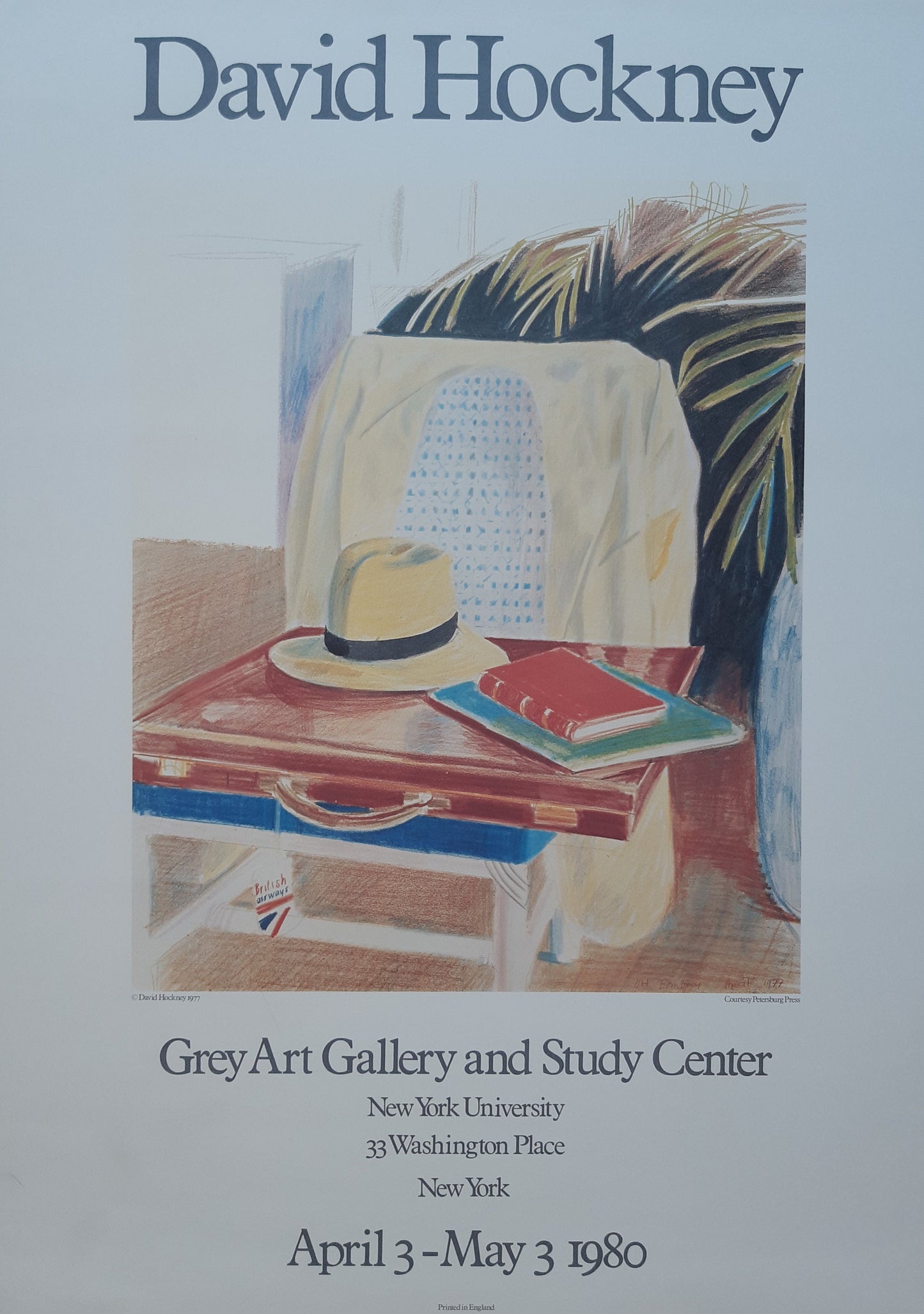 David Hockney original art poster - 19.7"×28.0" (50×71cm)