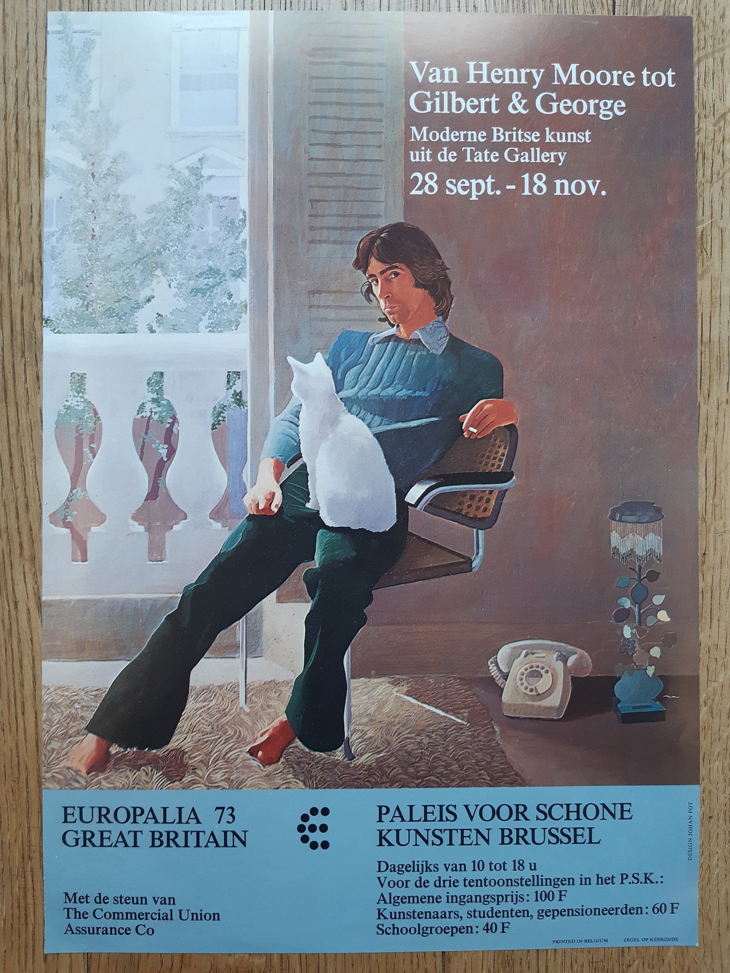 David Hockney original art poster - 12.4"×17.7" (31.5×45cm)