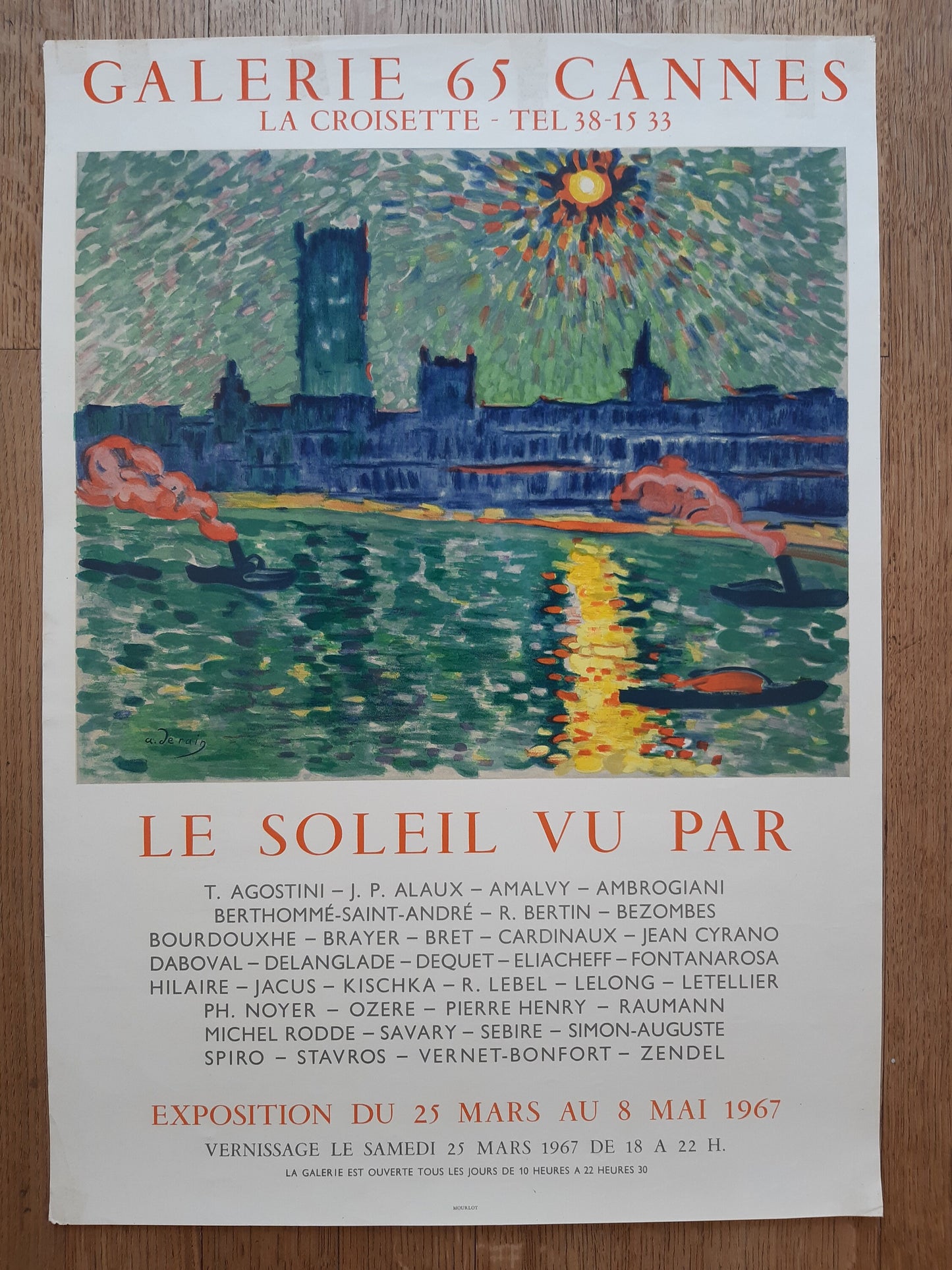 André Derain original art exhibition poster - 20.5"×28.9" (52×73.5cm)