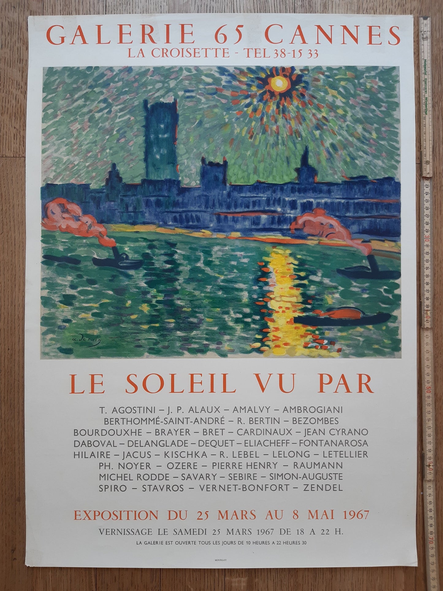 André Derain original art exhibition poster - 20.5"×28.9" (52×73.5cm)