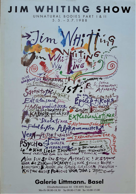 Jim Whithing art exhibition poster Tinguely - 23.4"×33.1" (59.4×84cm)