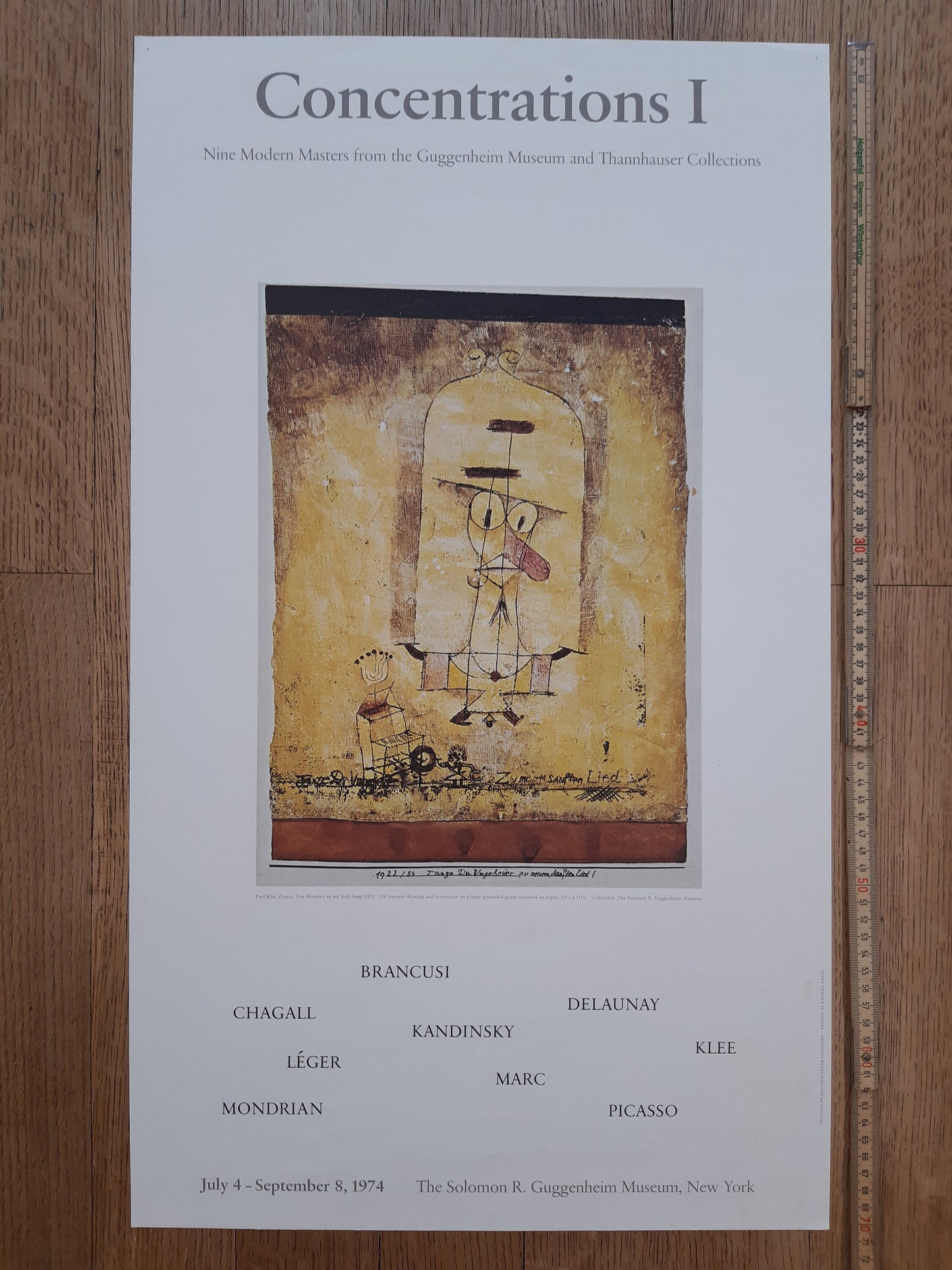 Paul Klee original art poster - 16.3"×27.8" (41.5×70.5cm)