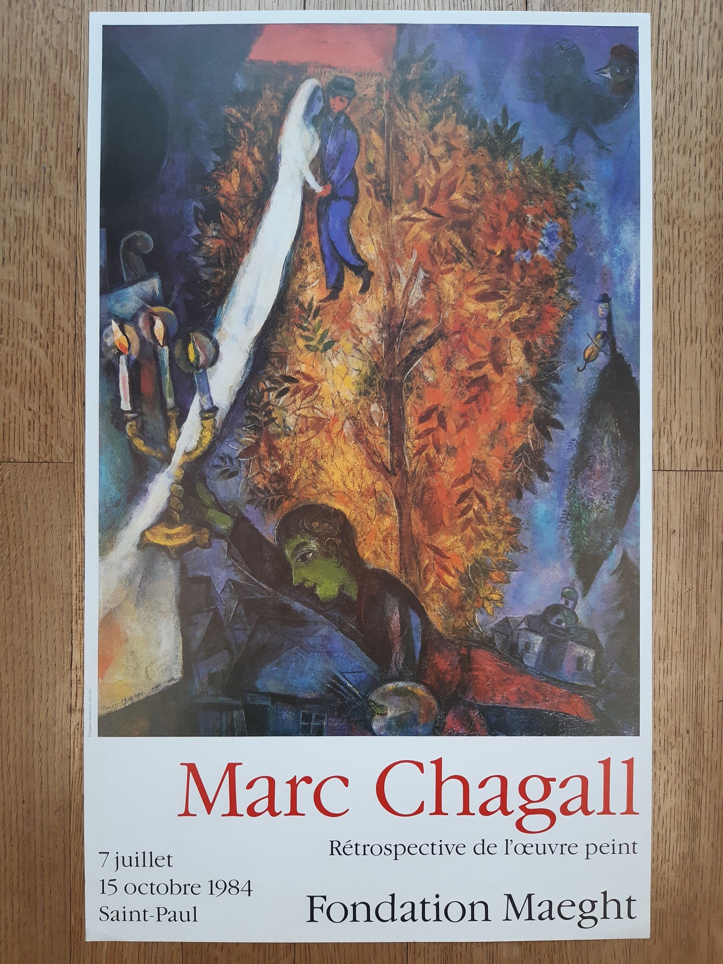 Marc Chagall original art poster - 20.9"×28.0" (53×71cm)