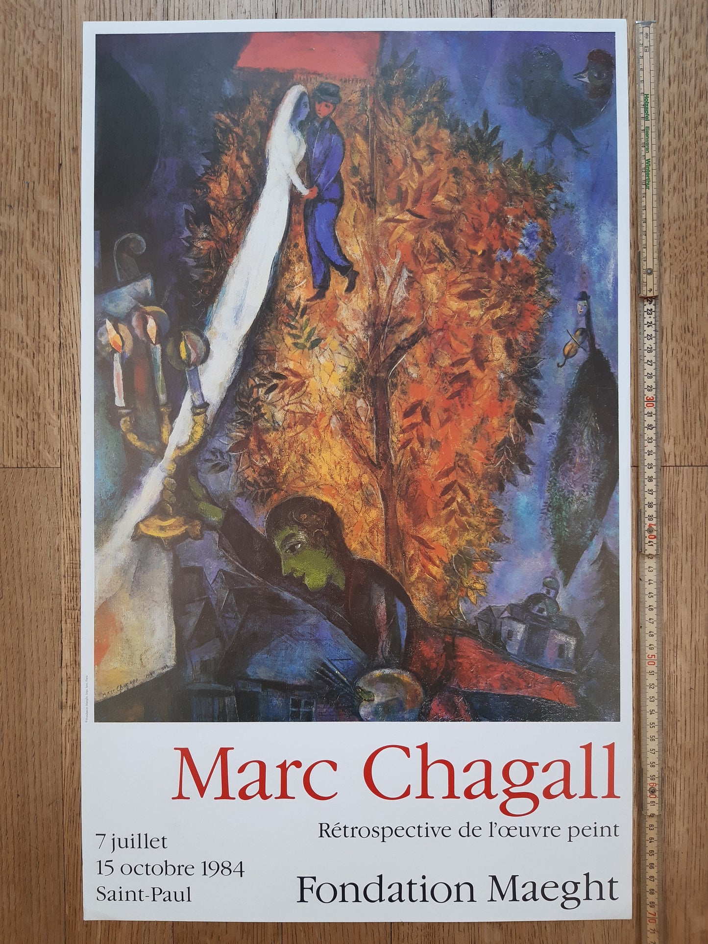 Marc Chagall original art poster - 20.9"×28.0" (53×71cm)