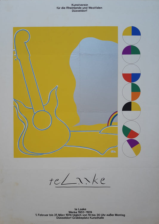Heinrich Te Laake art exhibition poster folded - 23.4"×32.9" (59.5×83.5cm)